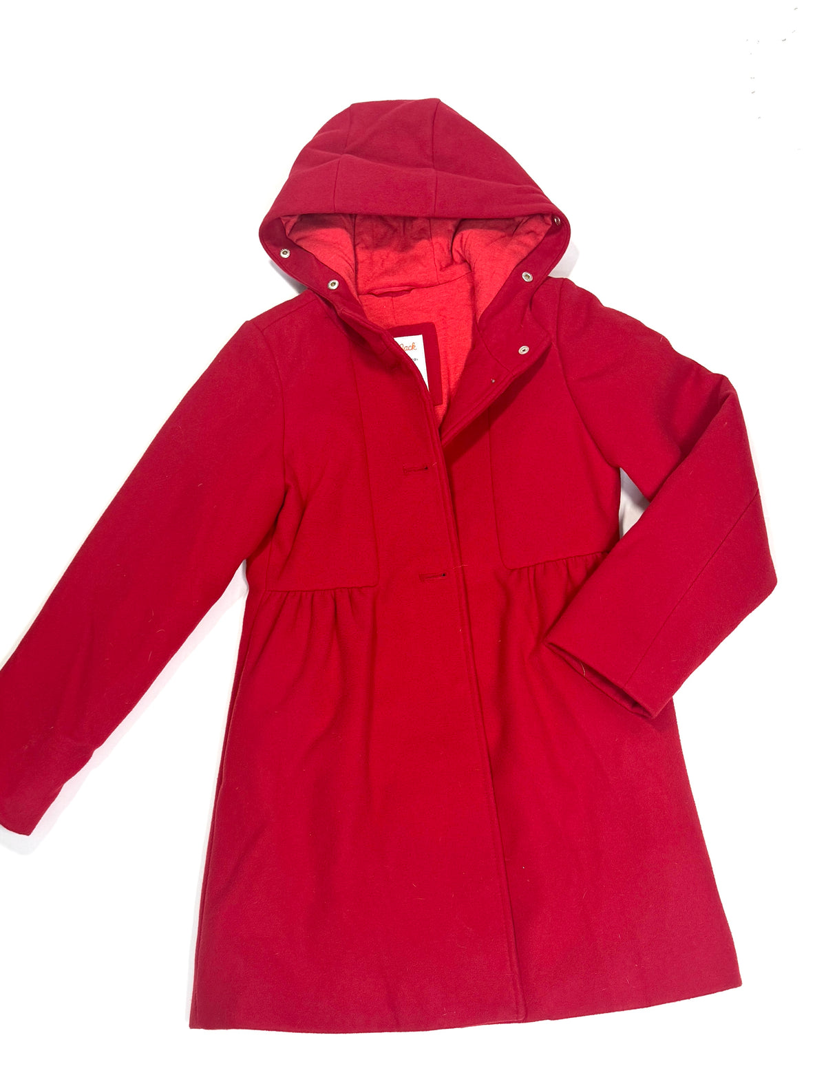 155 Girls Cat and Jack Size L Red Winter Dress Coat EUC