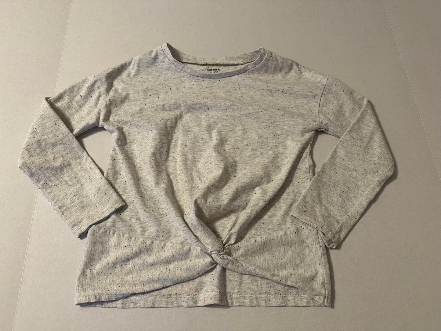 #160 Girls Carters 6/6x long sleeve speckled shirt