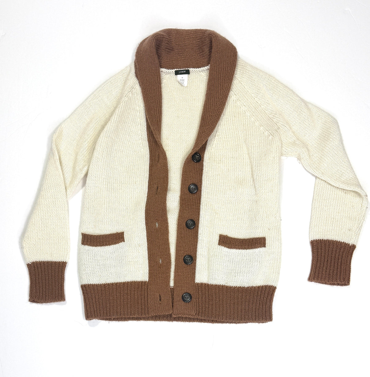 155 Women's J Crew Size M Tan/Camel Cardigan