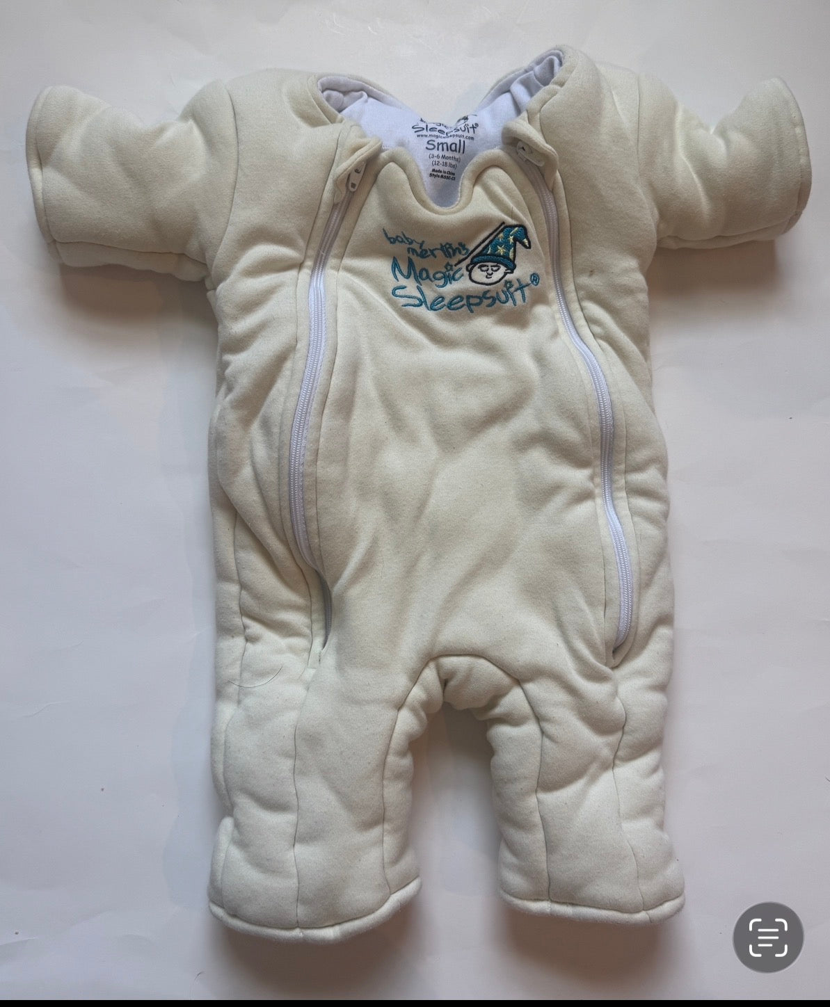 #170 Magic Merlin sleep suit size small (3-6 months)