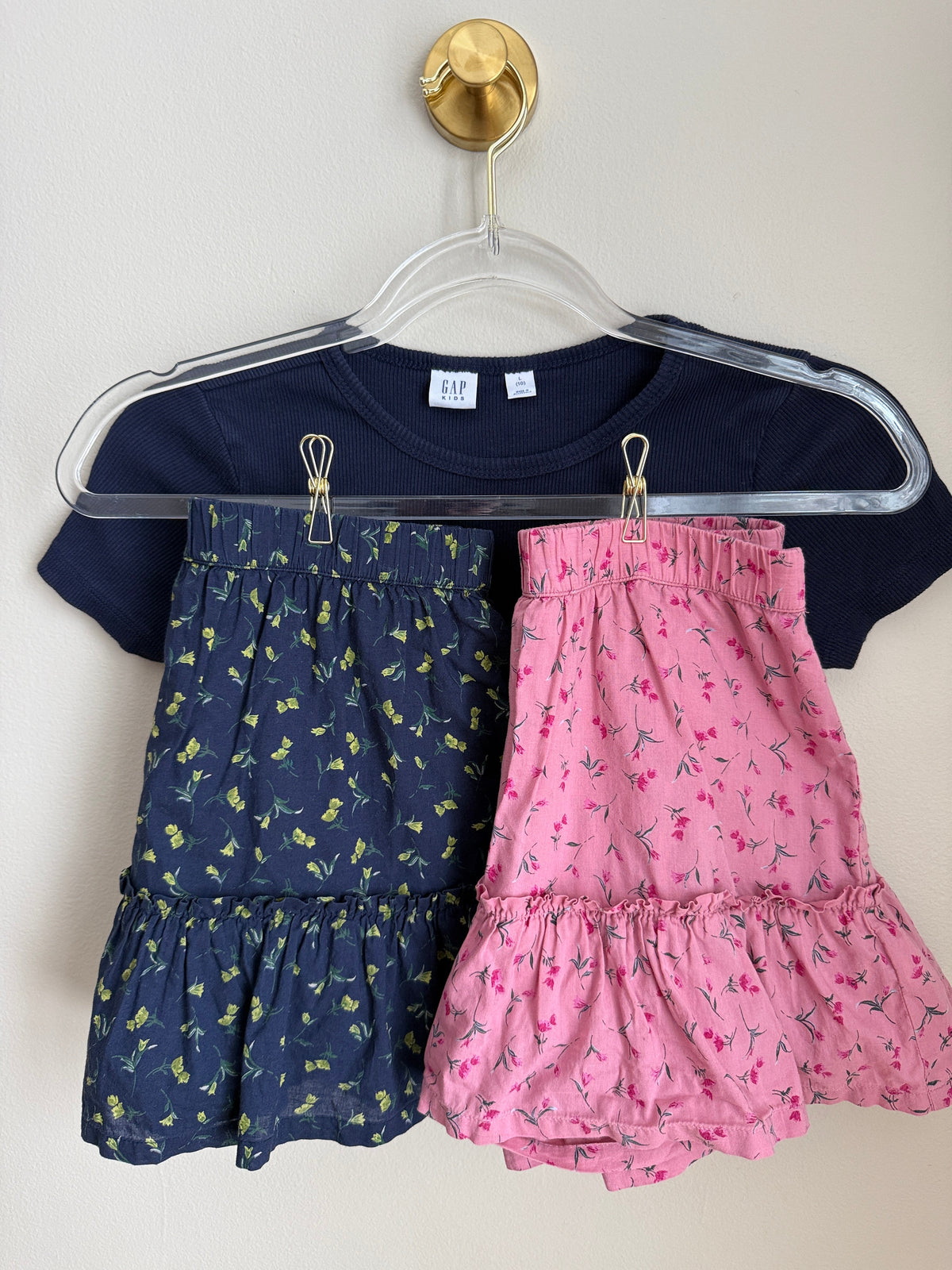 Seller #156_Gap Kids set of 2 elastic waist skort and matching SS tee in Navy Size L 10