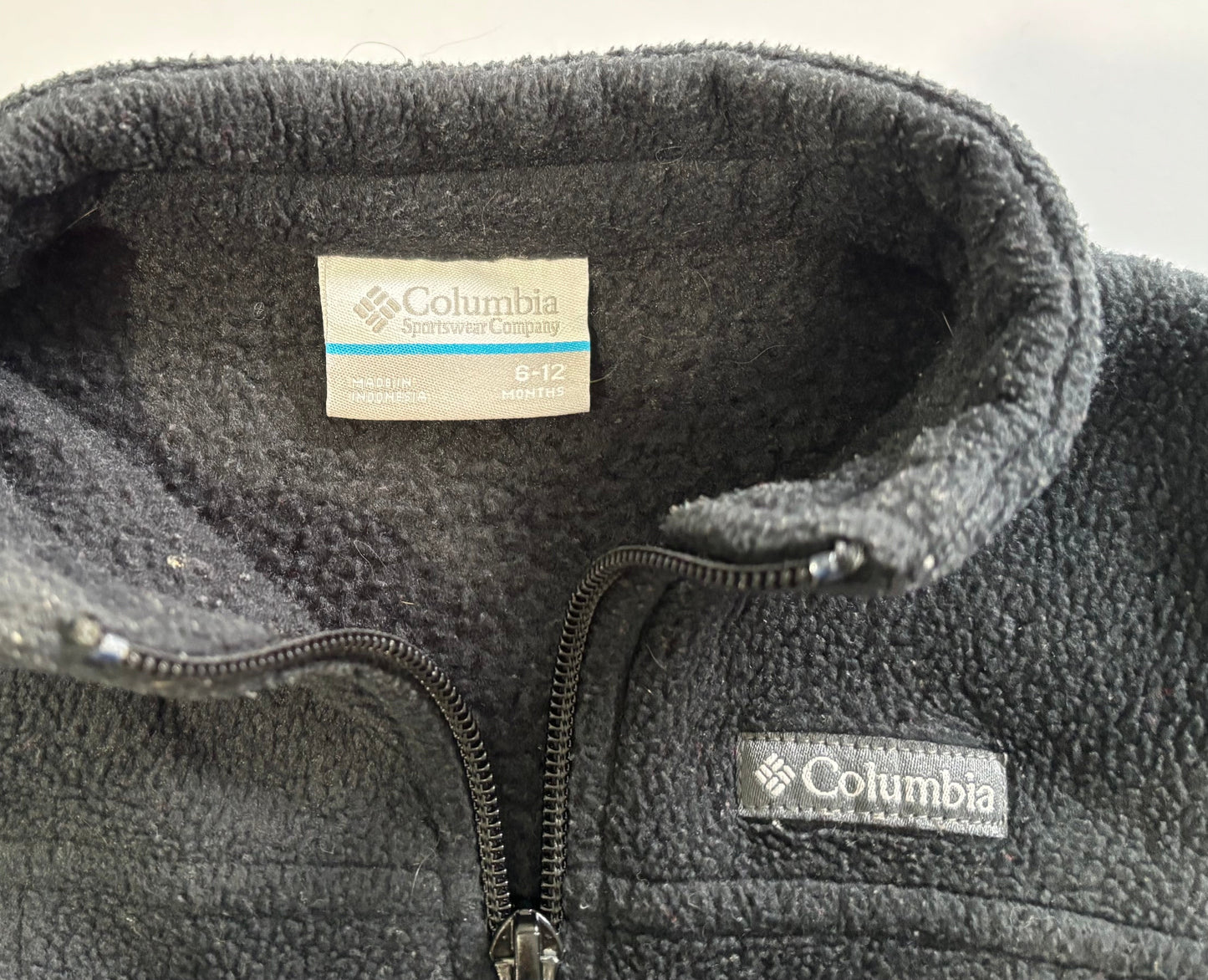 #132 - REDUCED- Columbia: Infant Boy’s Black Fleece Jacket, 6-12M
