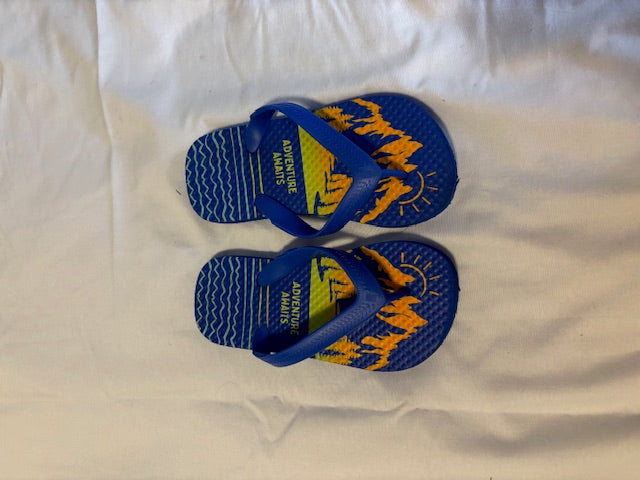 #210 Boy Flip Flops "Adventure" Size 7
