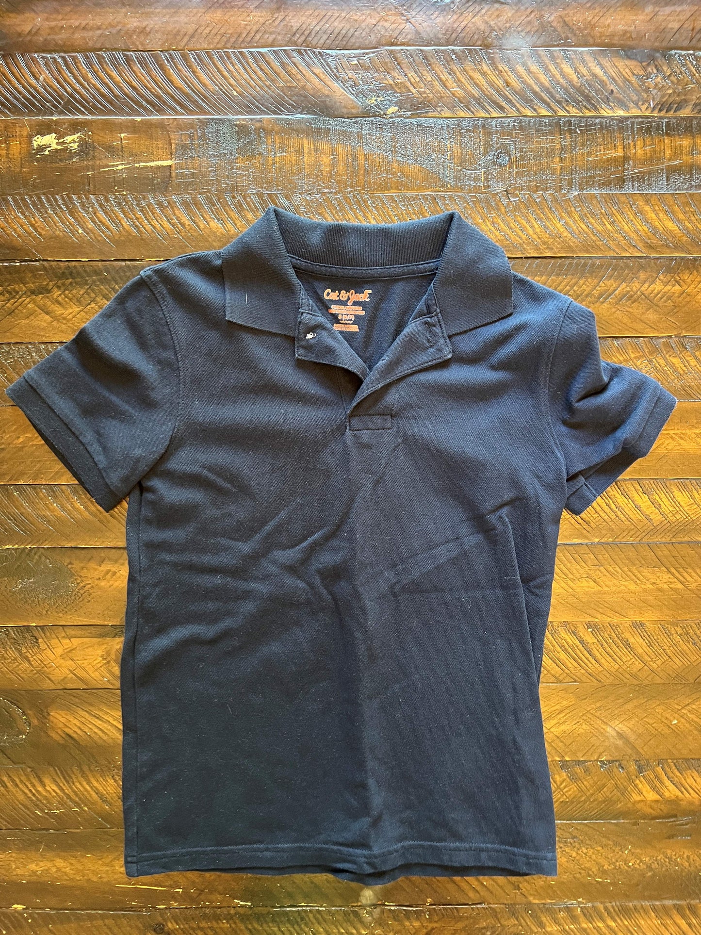 134 Cat & Jack Boys Navy Polo Size 6/7