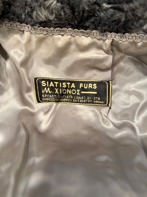 #9 - - Black/Grey Fur Coat Women's SIZE M-L