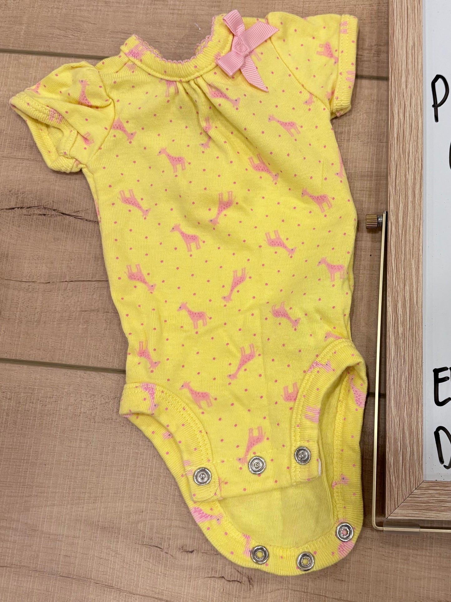 #37 Preemie Girls Carter's Giraffe Bow Onesie