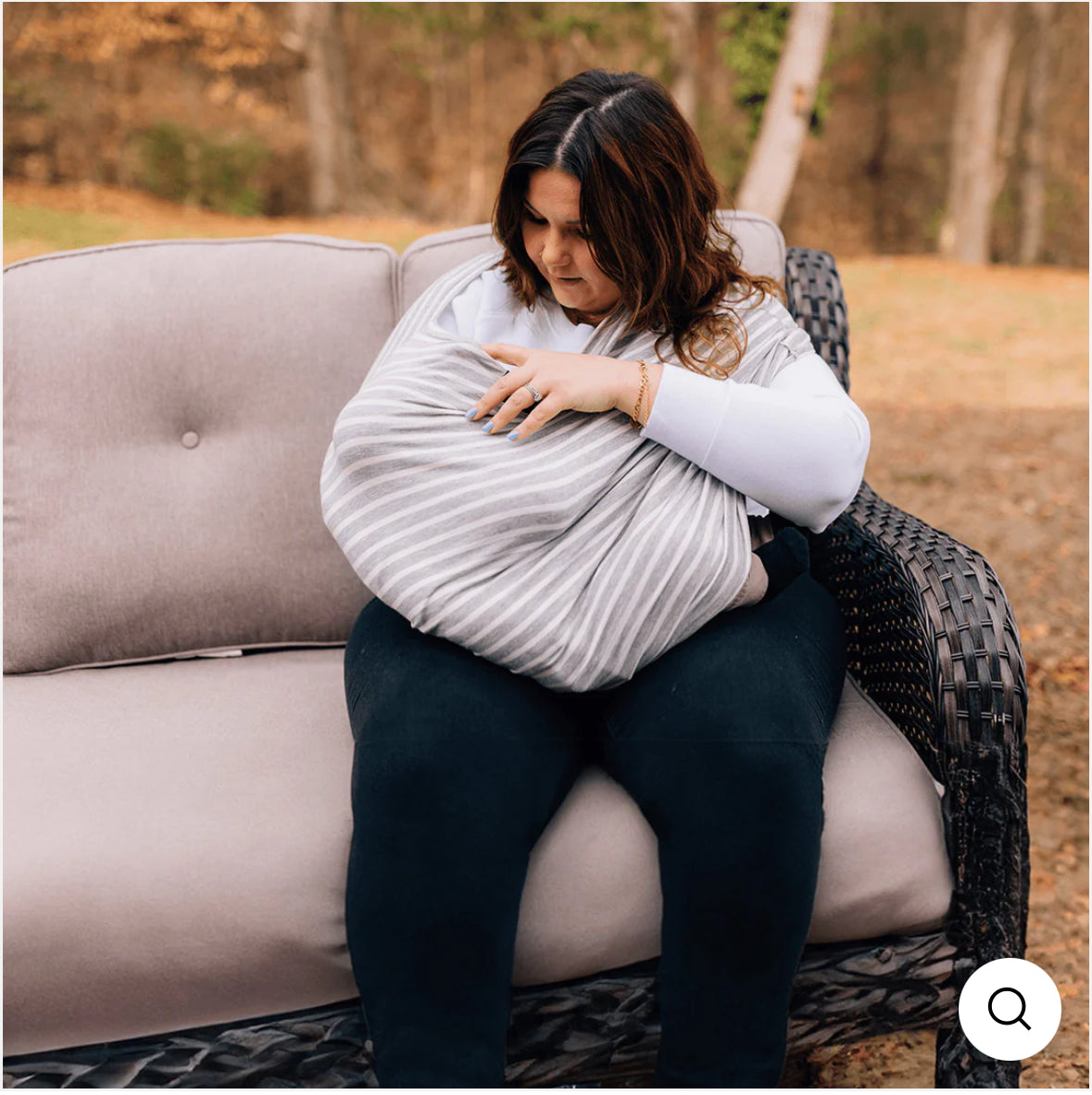 #132 - REDUCED - Milk Snob: 5-in-1 Cover, Heather Stripe
