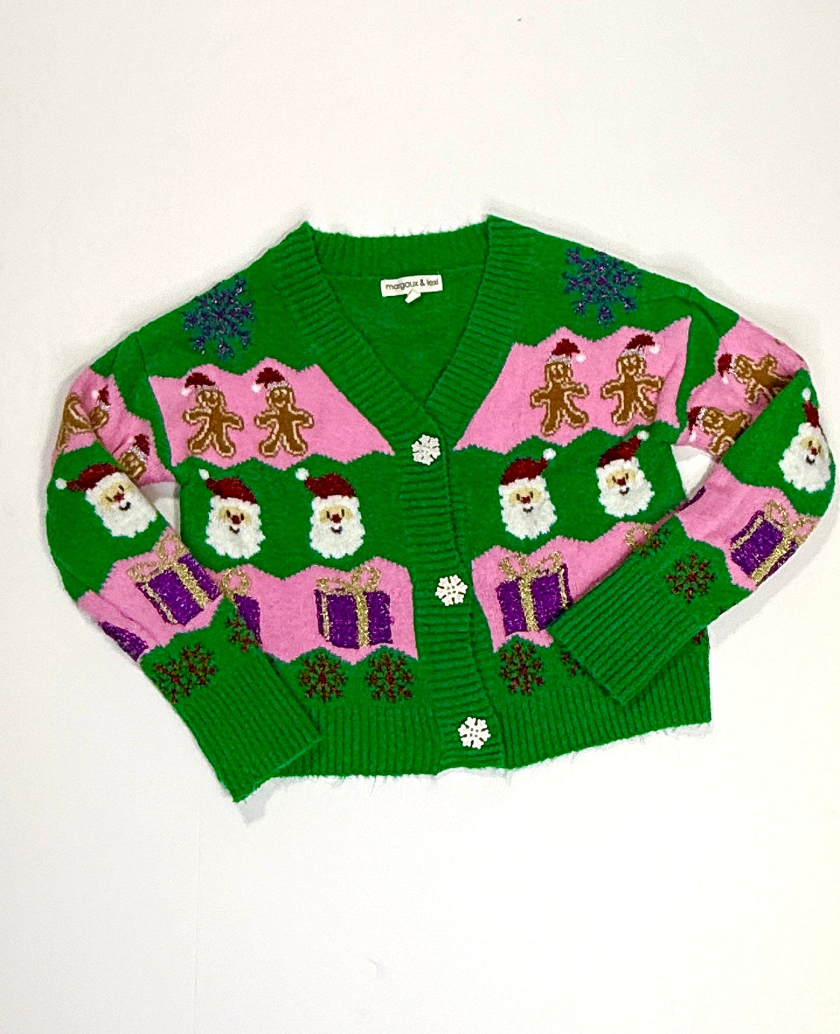 155 Girls Size Small 7/8 Cropped Holiday Cardigan
