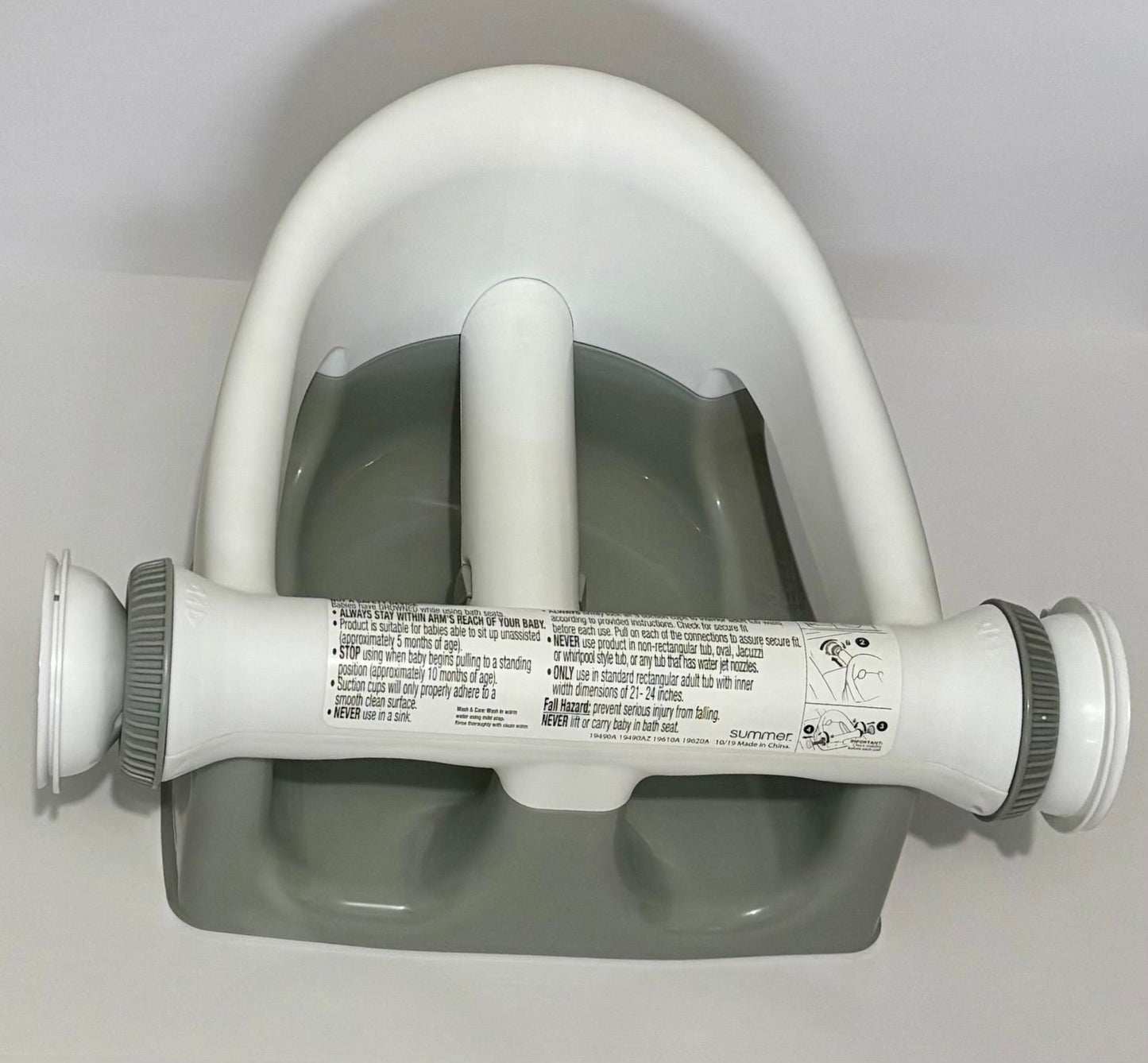#132 - REDUCED - Summer Infant: My Bath Seat, Grey/White