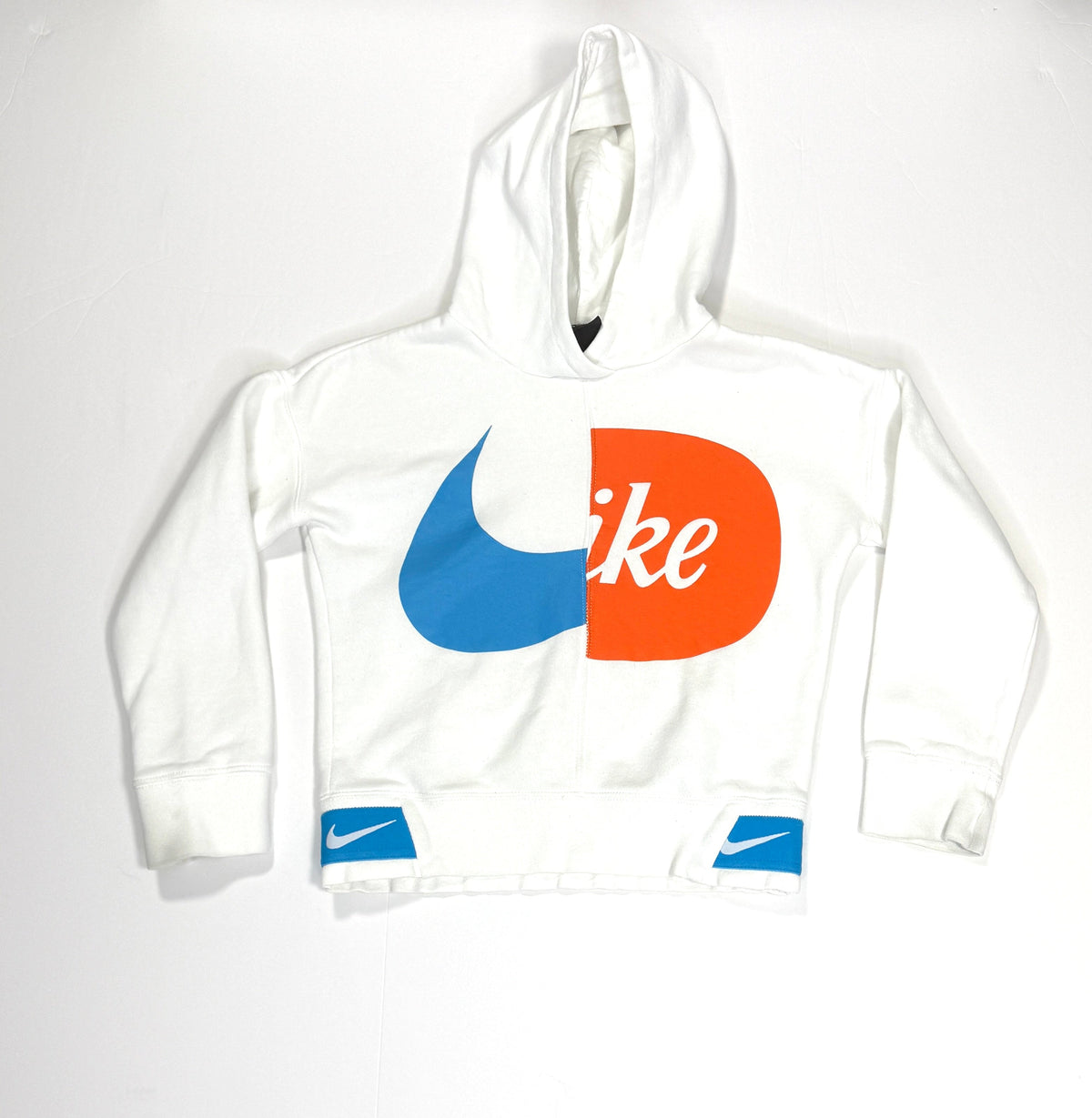 155 Girls Size M Orange/Blue Hoodie
