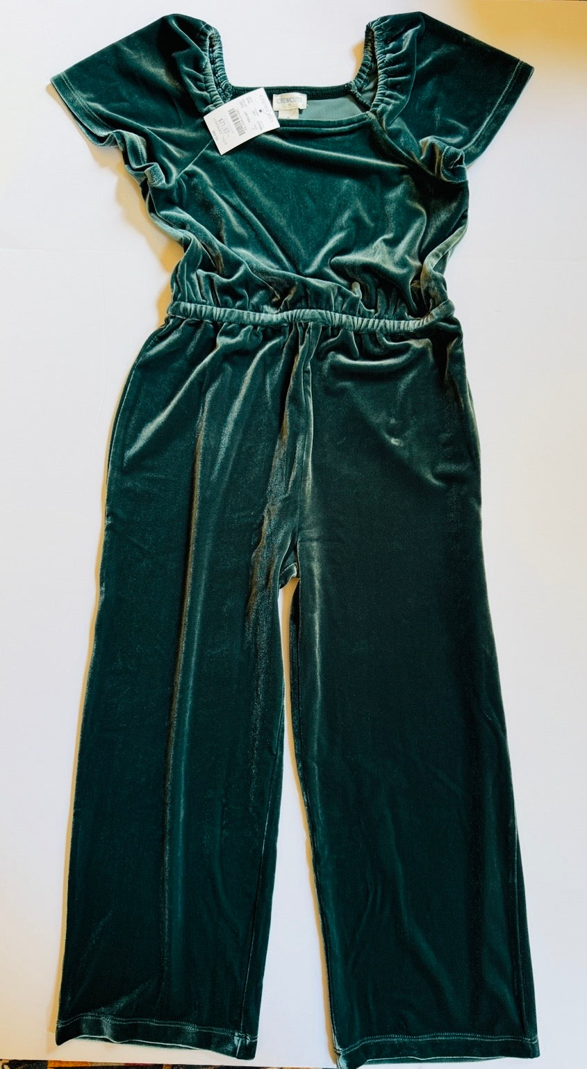 #41 | 7 NWT (orig $89) Crewcuts Jumpsuit Green, girls perfect for Christmas!