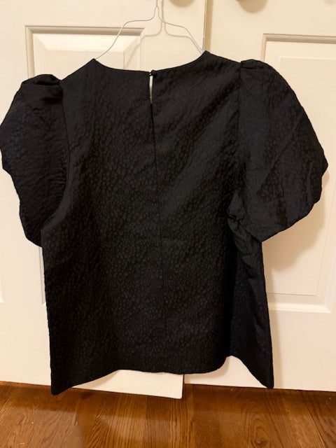 Seller #97 Pomander Place Black Jacquard Lyla Woman's Blouse Size M