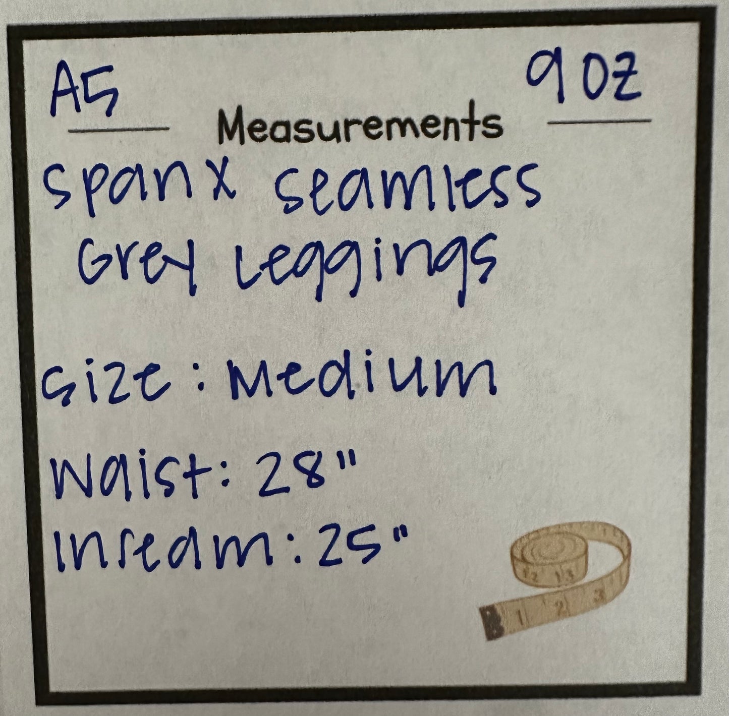 #111 Womens SPANX Grey Seamless Legging Medium