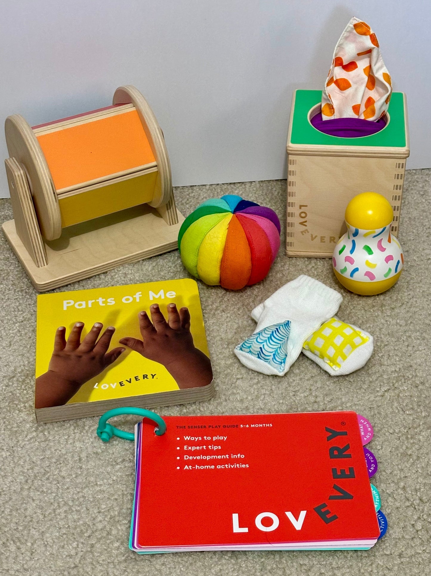 #132 - REDUCED - Complete Lovevery: 5-6M “The Senser” Play Kit + Book Bundle - SEE ADDITIONAL PHOTOS FOR ALL ITEMS INCLUDED