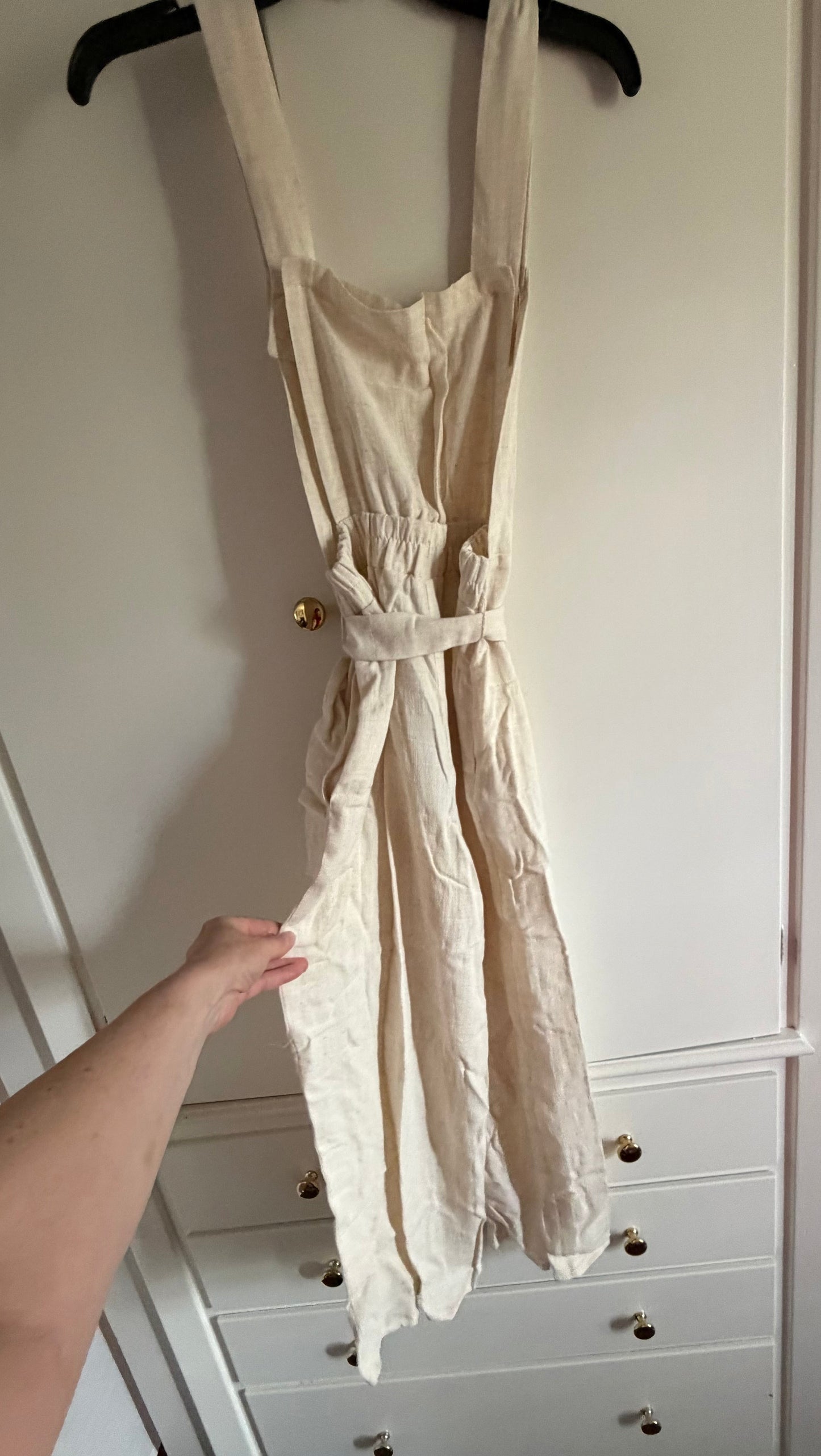 *reduced* #117, Women’s S, Gibson Look Linen Jumpsuit, New