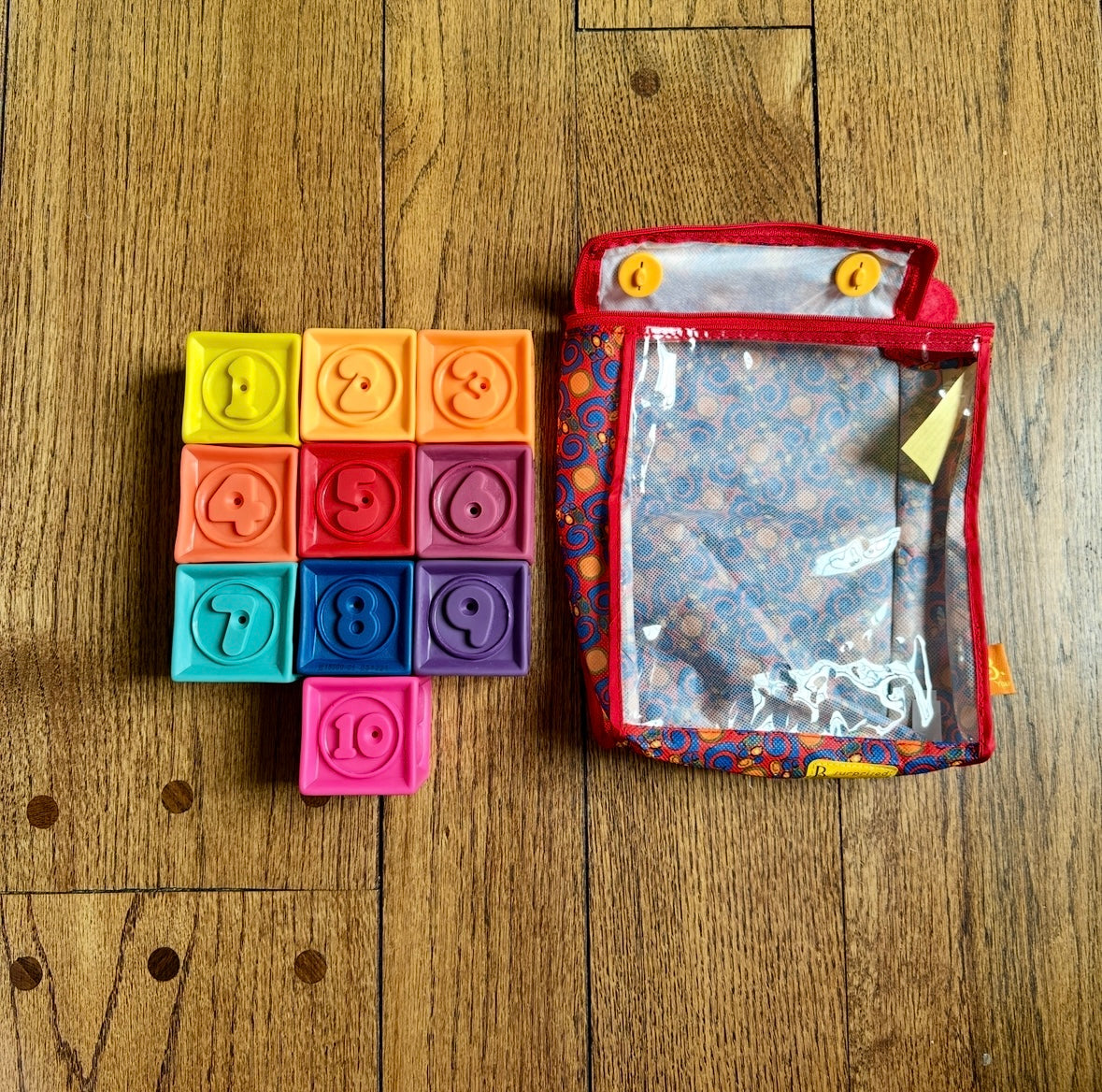 #95 Like New B. toys – Baby Blocks – 10 Stacking & Building Toys For Babies