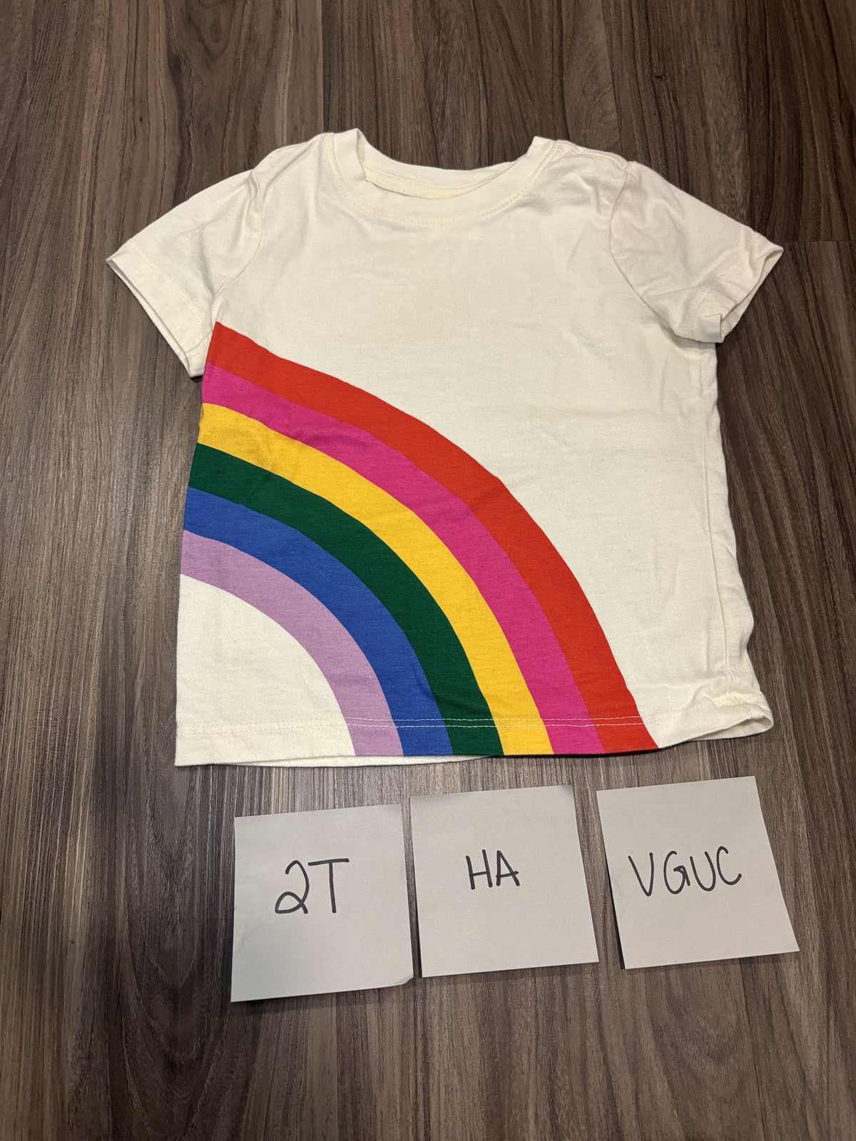 #138 - 2T Hanna Andersson VGUC Rainbow Shirt