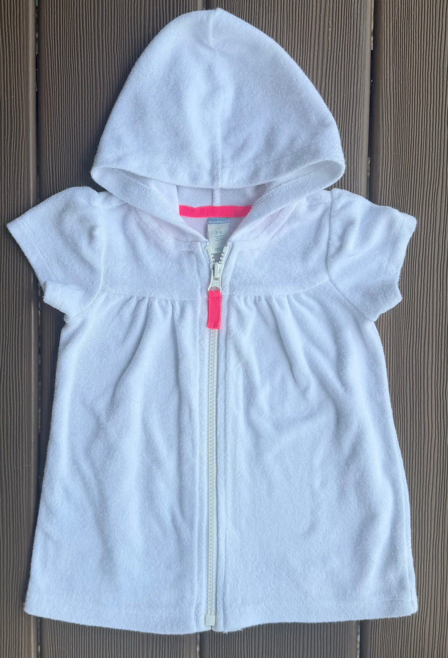 #28 Carter’s Girls Zip Up Swim Coverup Size 3-6 m