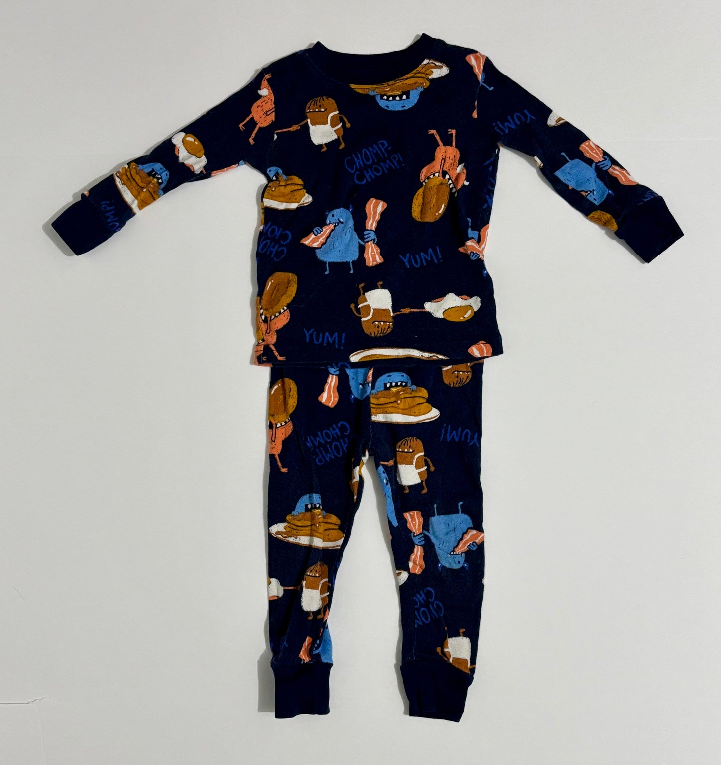 #132 - REDUCED - Carter's: Baby Boy's Two-Piece Monster Breakfast Pajama Set, 12M
