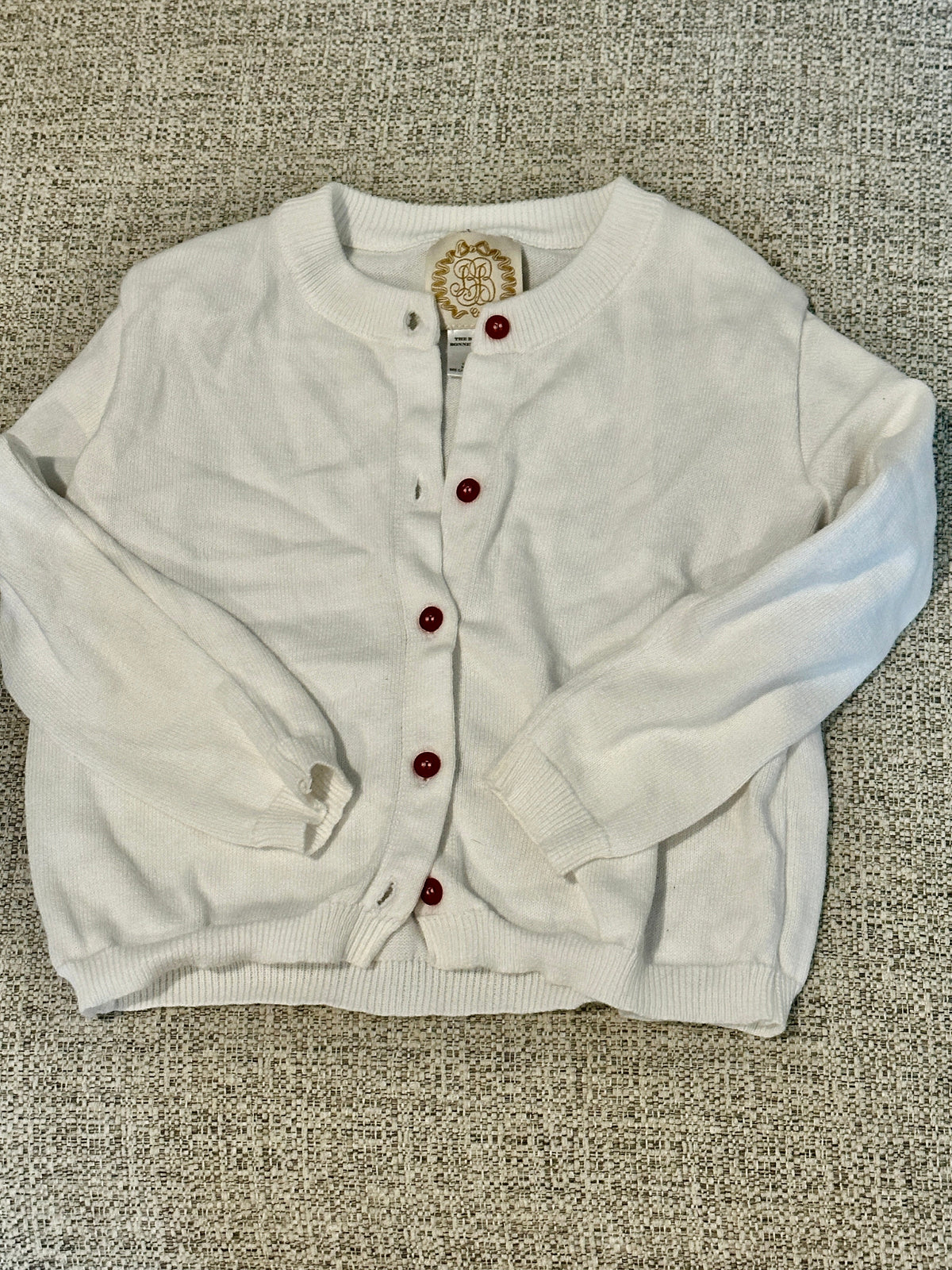 #48 Beaufort Bonnet Co White Cardi Girls 5