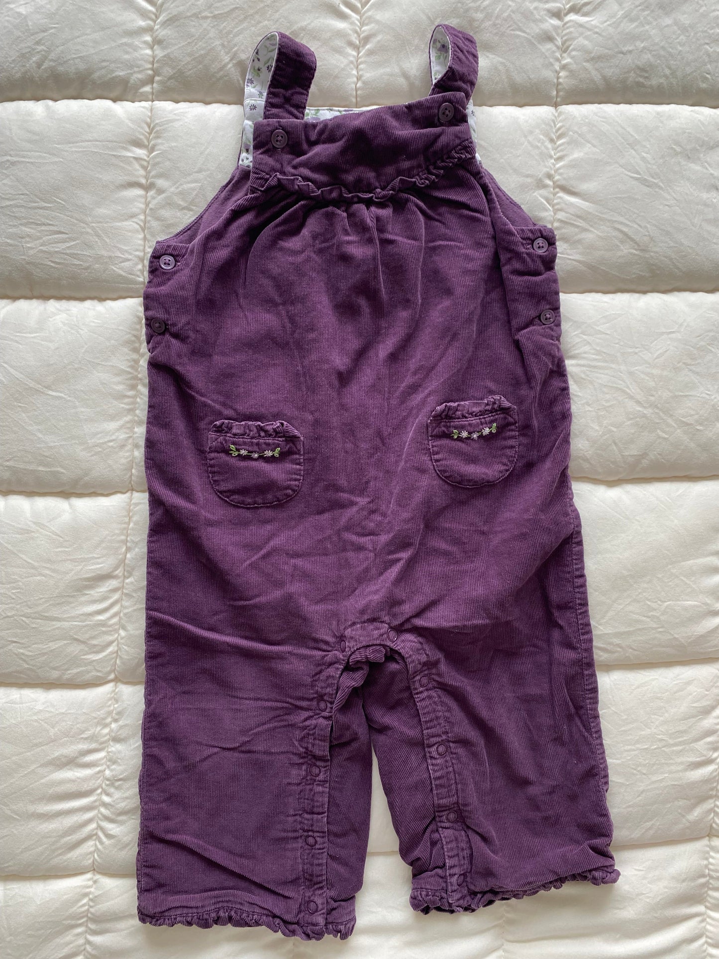 Seller 64 Janie and Jack girls 12-18 mo purple overalls