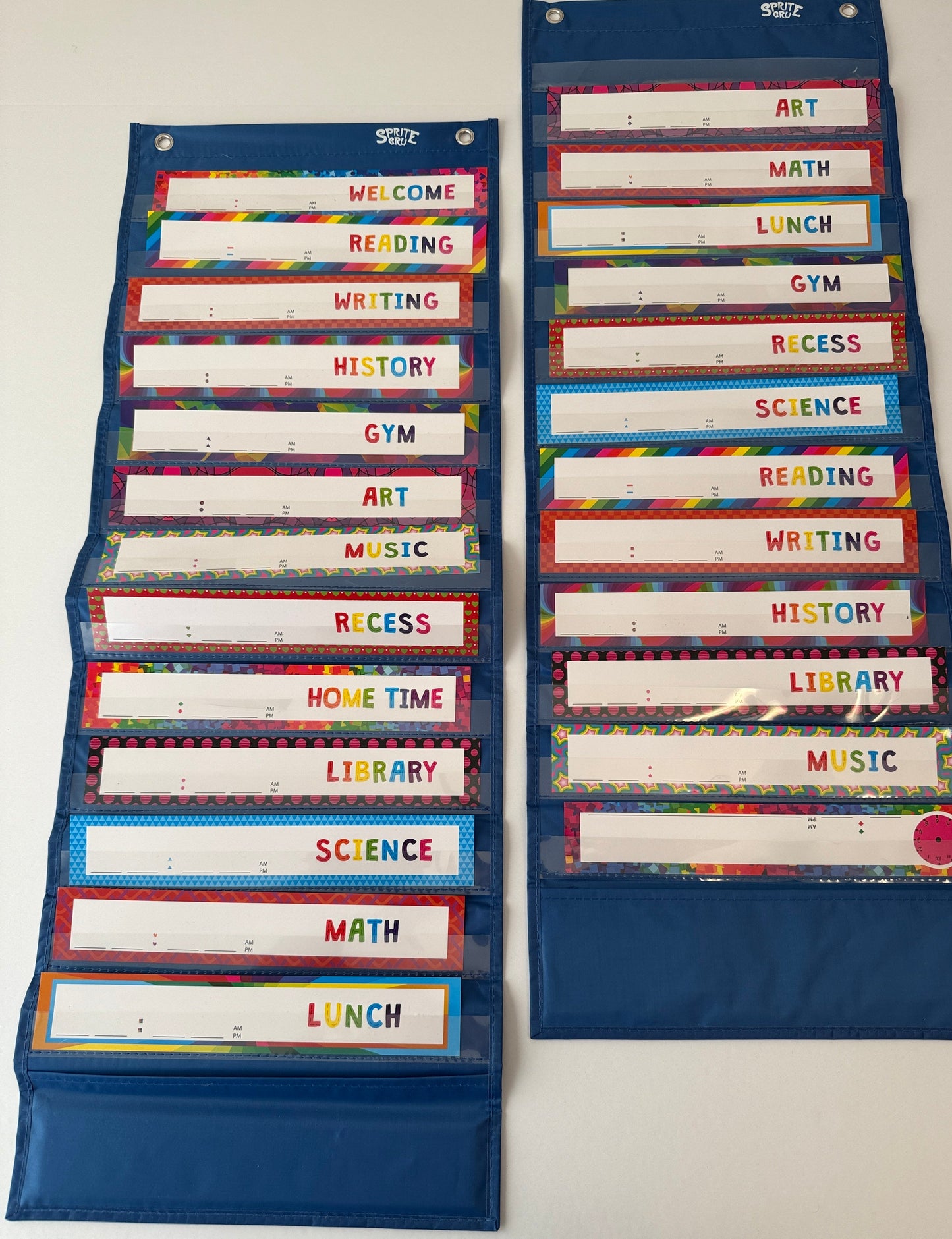 Seller # 35_Daily Schedule Pocket Chart set of 2
