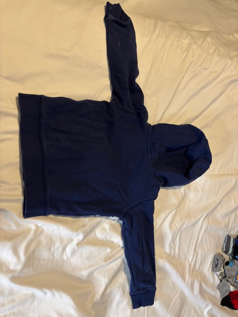 #210 Carter's Boys Zip Up Jacket Navy and Grey Size 4T