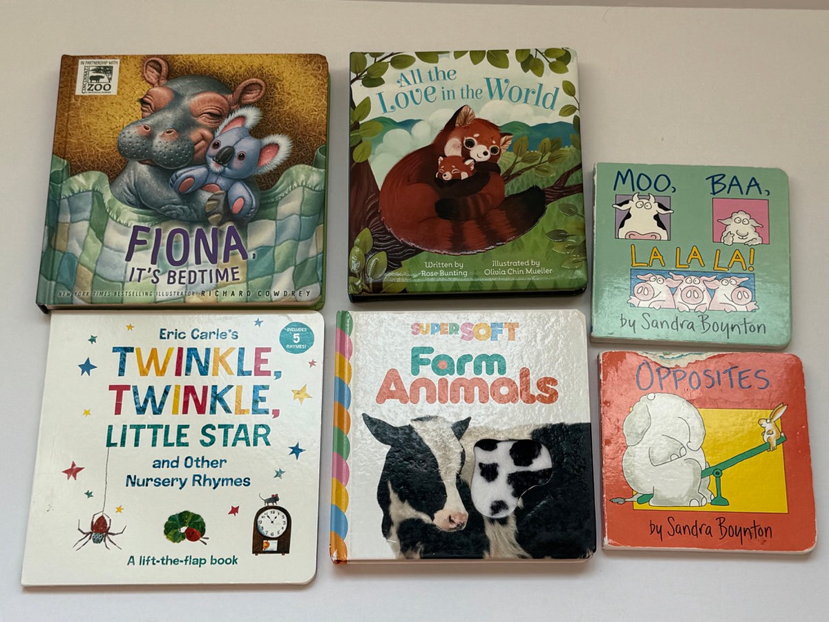 #82 Animal Book Bundle (Fiona, Sandra Bounton, Eric Carle, See-Touch-Feel)