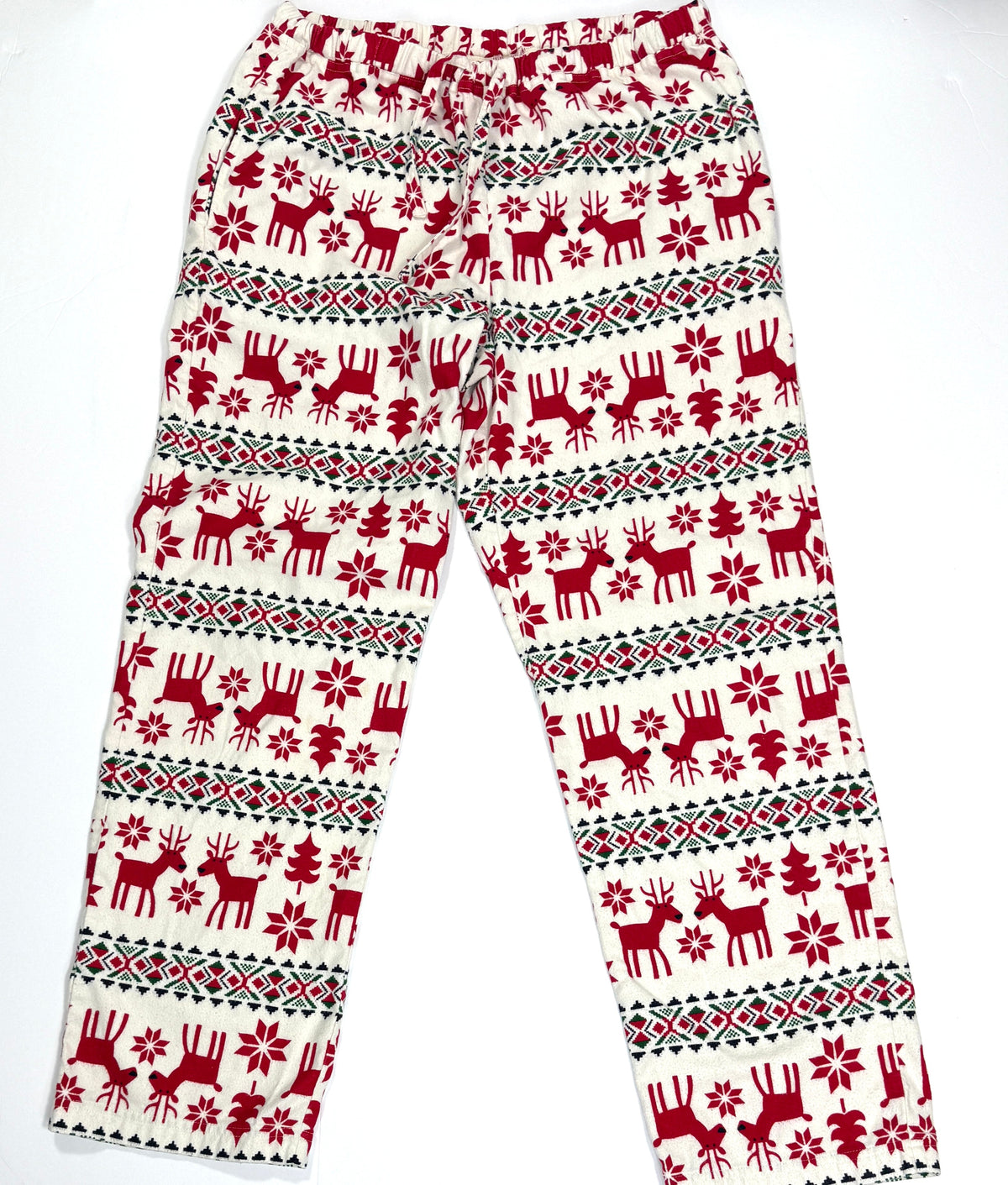 155 Hanna Andersson Unisex Size M Deer Deer print Flannel Pajama Pants EUC