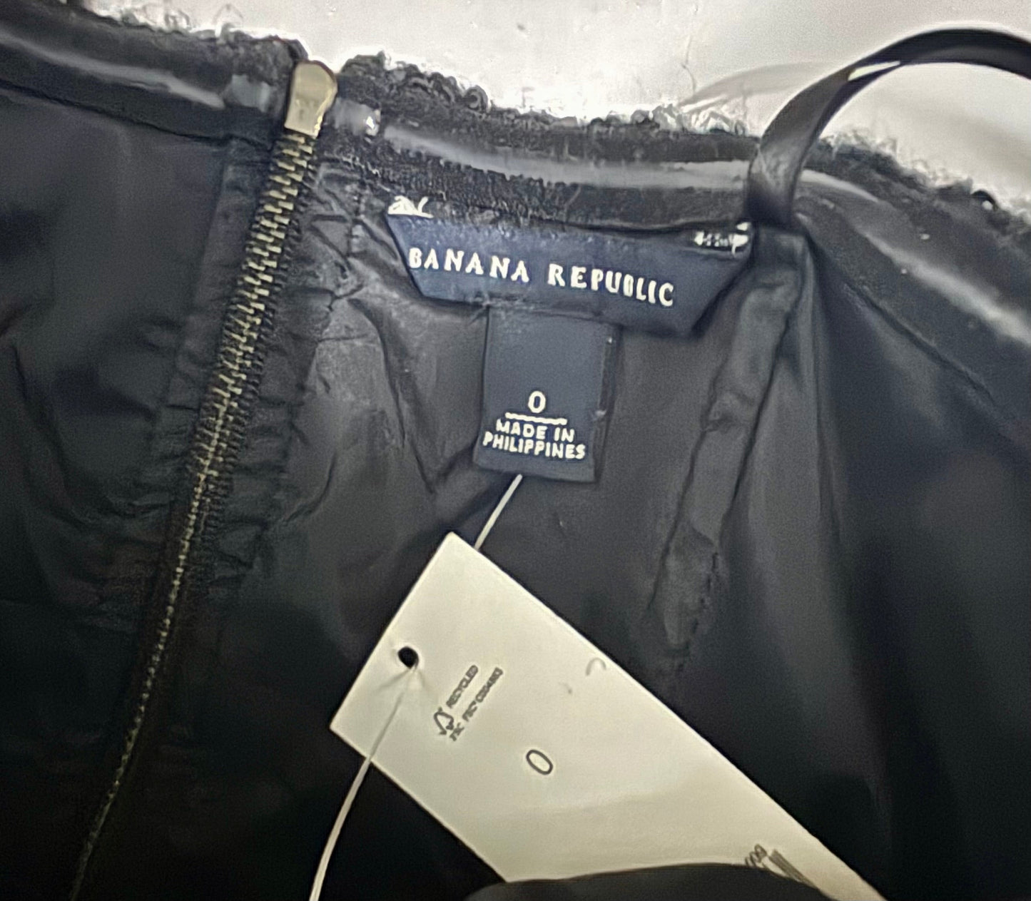 #132 - REDUCED - Banana Republic: Strapless Black Sequin Cocktail Dress, Size 0 - NWT