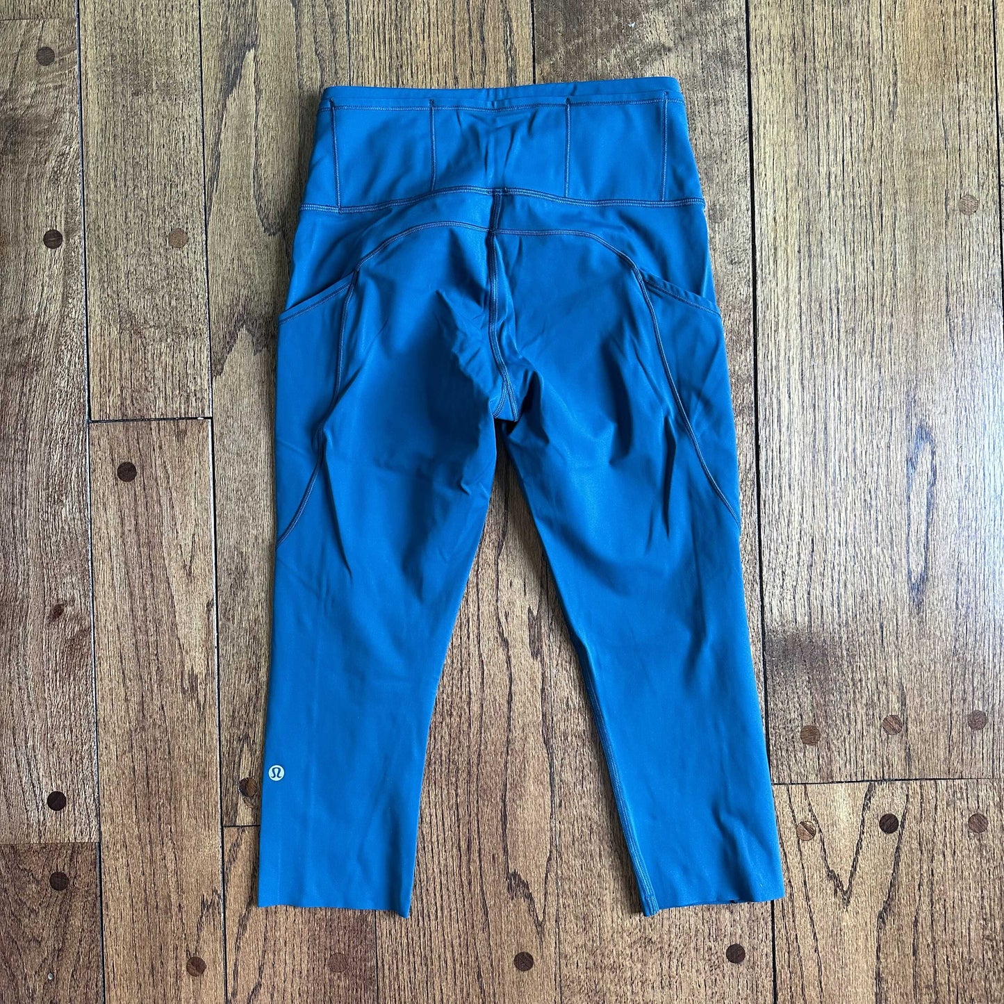 #113 GUC Women's Lululemon Teal Fast N Free Leggings with Pockets, 19", size 6