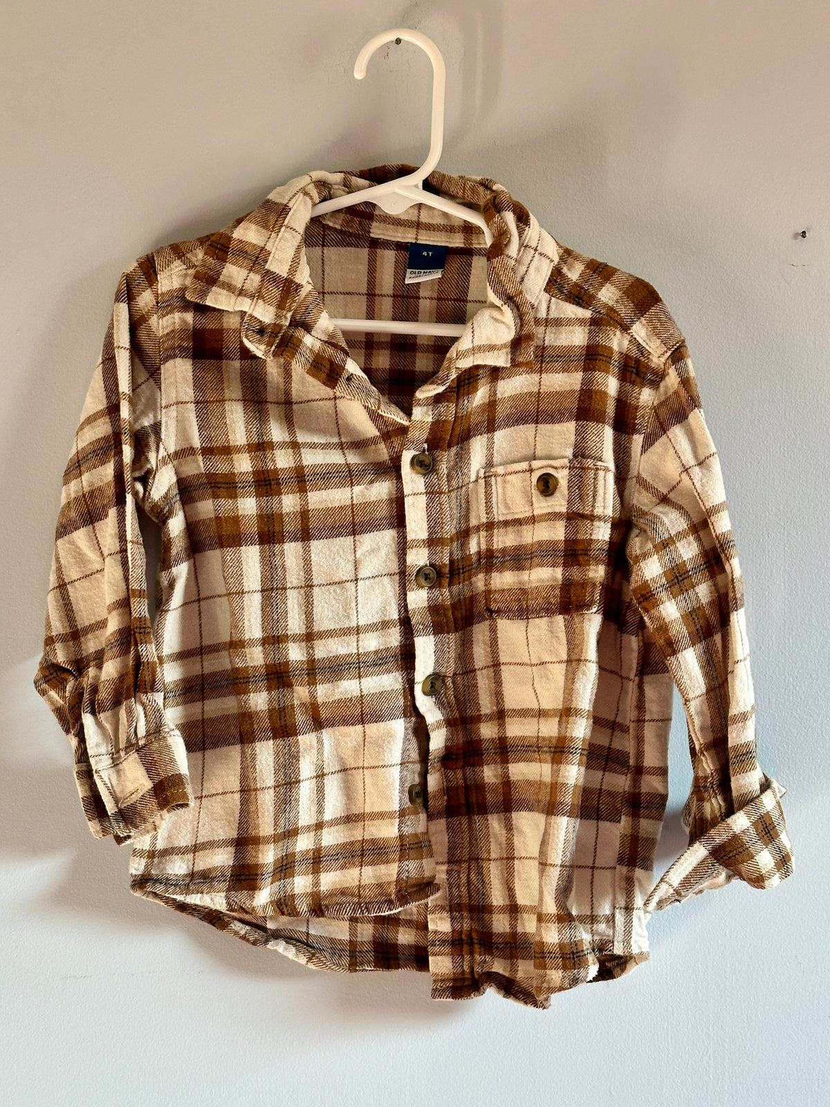 #48 Old Navy plaid flannel top 4T
