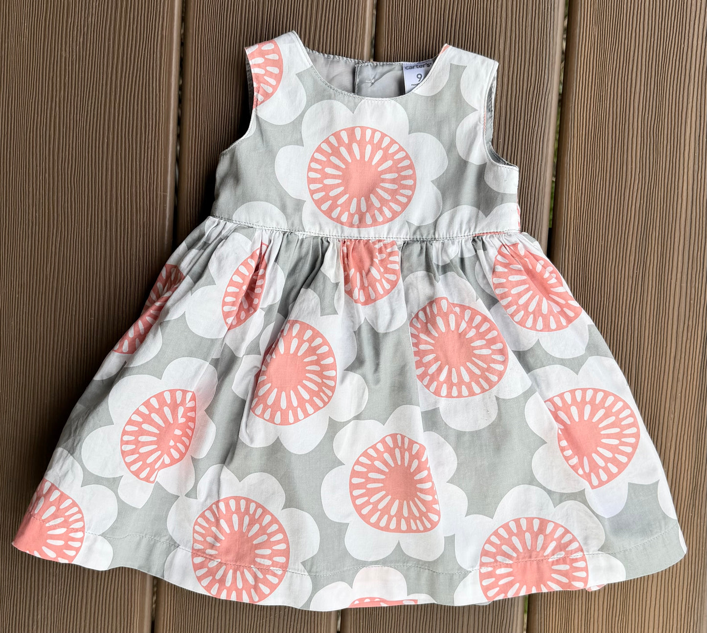 #28 Carter’ Girls Flower Dress Size 9m