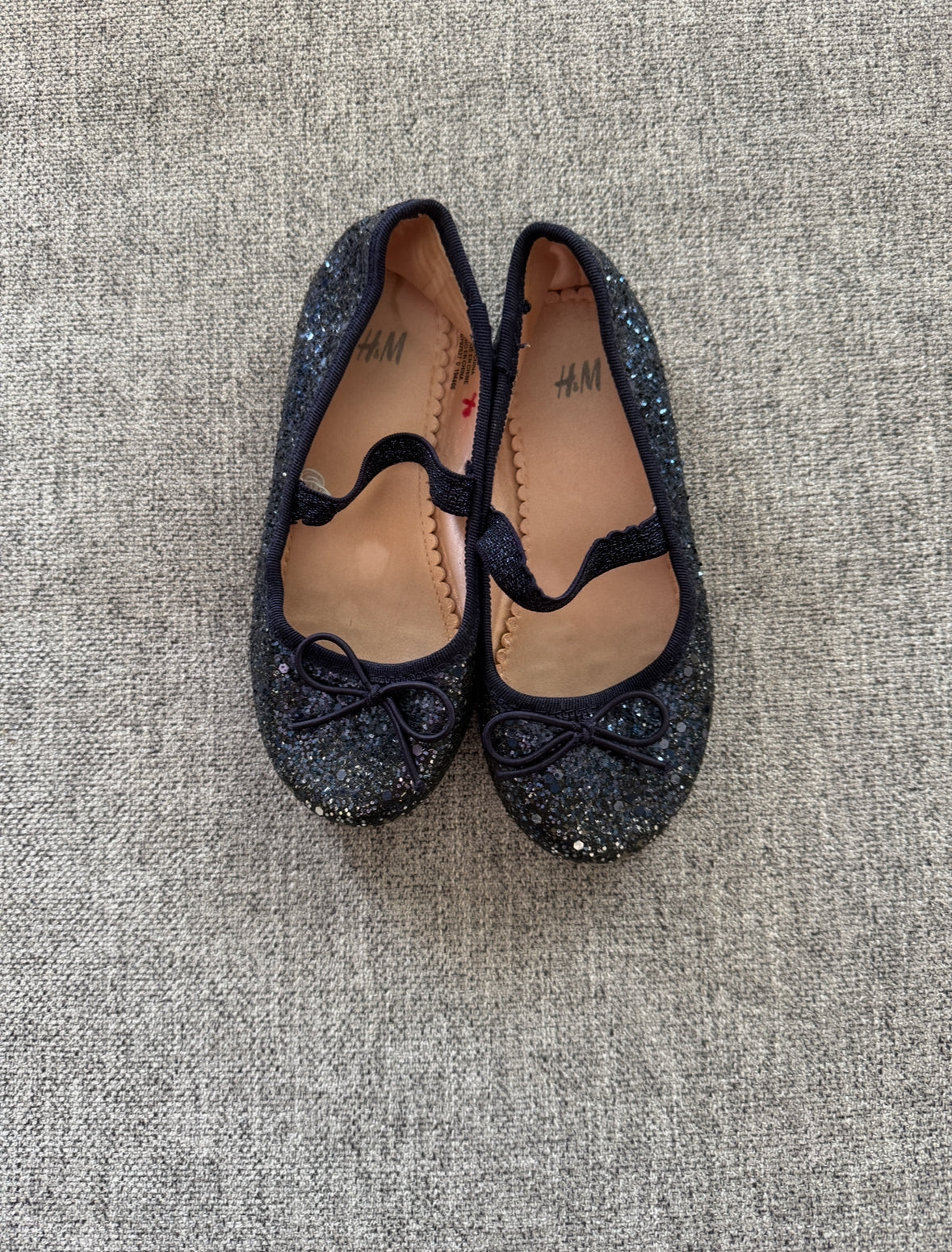 REDUCED # 92 Girls size 9 navy sparkly h and m ballet flats