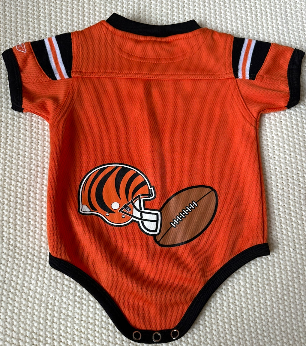 #93 NFL Bengals Orange Onesie Gender Neutral 3-6M