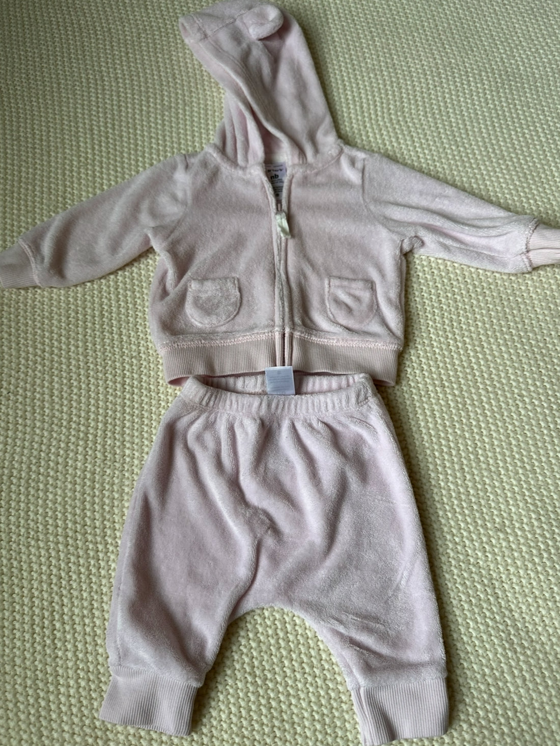 #93 Carter's Pink Terrycloth Sweatsuit Girls NB