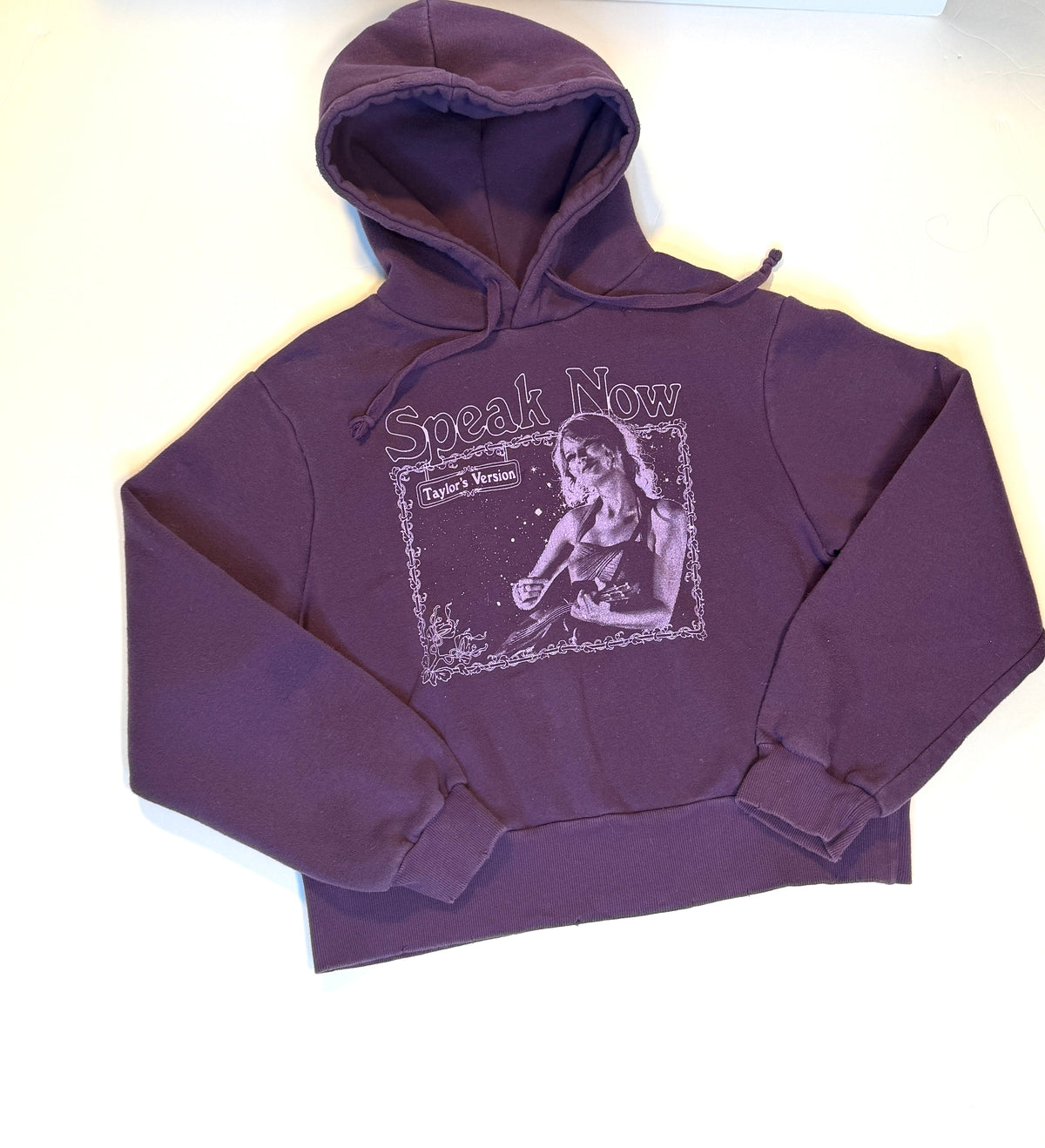 155 Taylor Swift Speak Now Distressed Purple Hoodie Fits like a kids Large