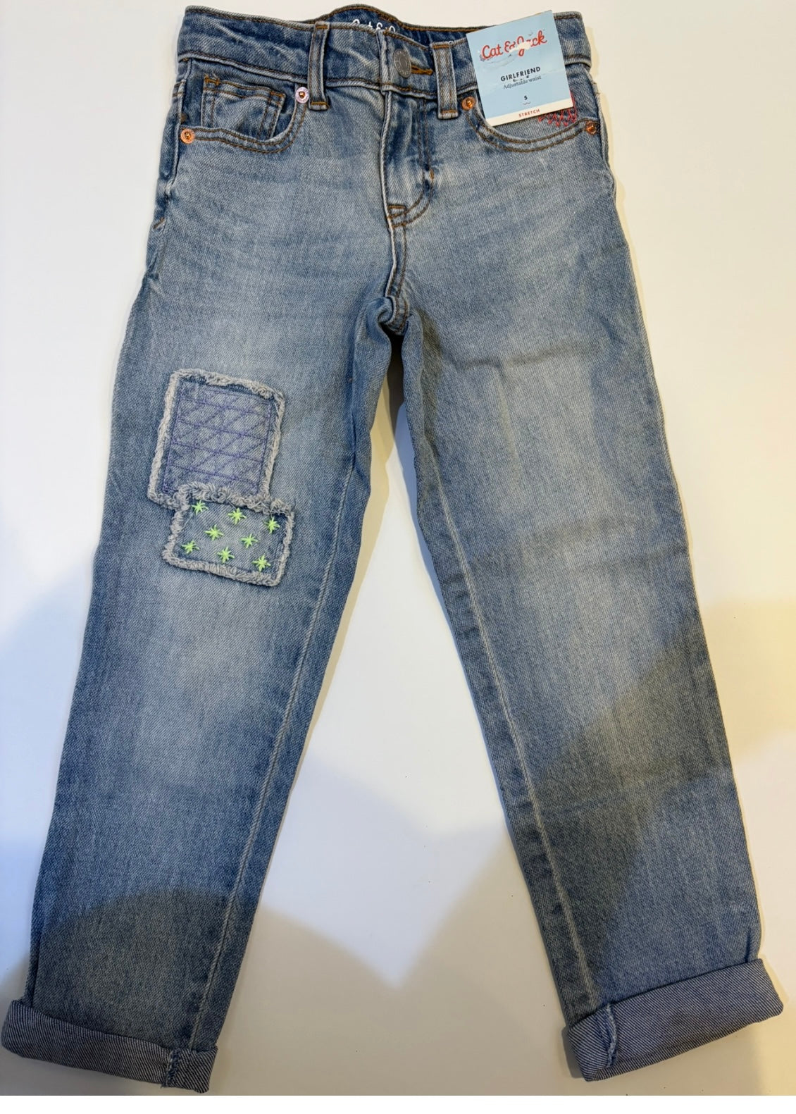 Seller 186 - Cat & Jack Girls Girlfriend Jeans - Size 5 - NWTs