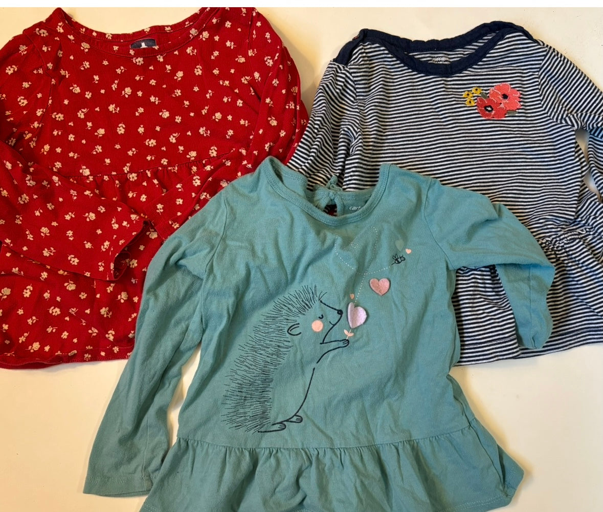 Seller 186 - Girls 3T Longsleeve Shirt Bundle ( Set of 3)