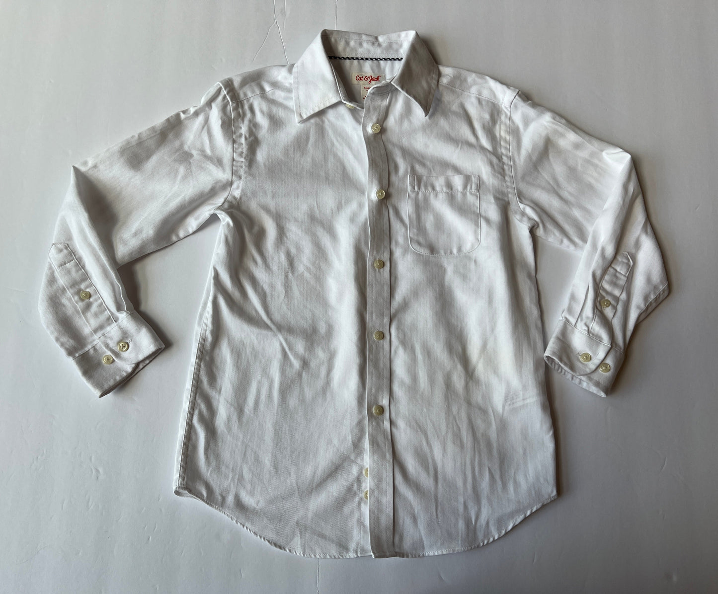 #180 Boys Small (6-7) Cat & Jack White Button Down (2 available)