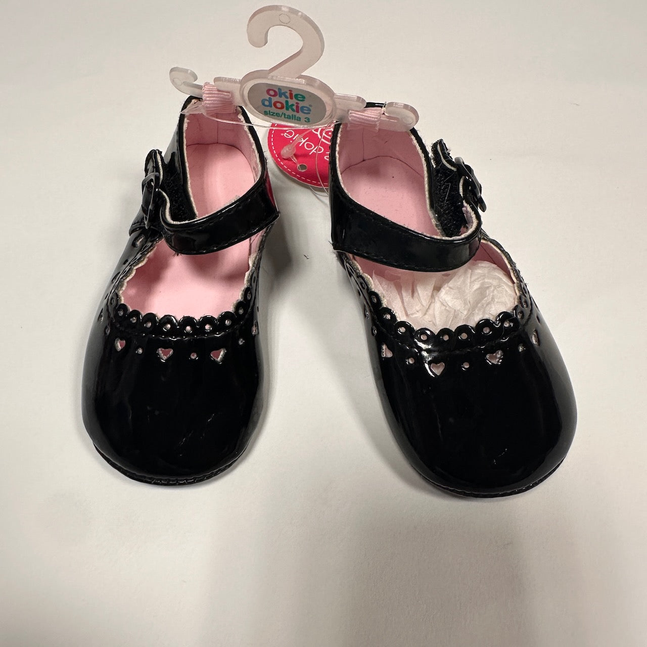 #4 toddler girls black shoes, soft bottom size 1