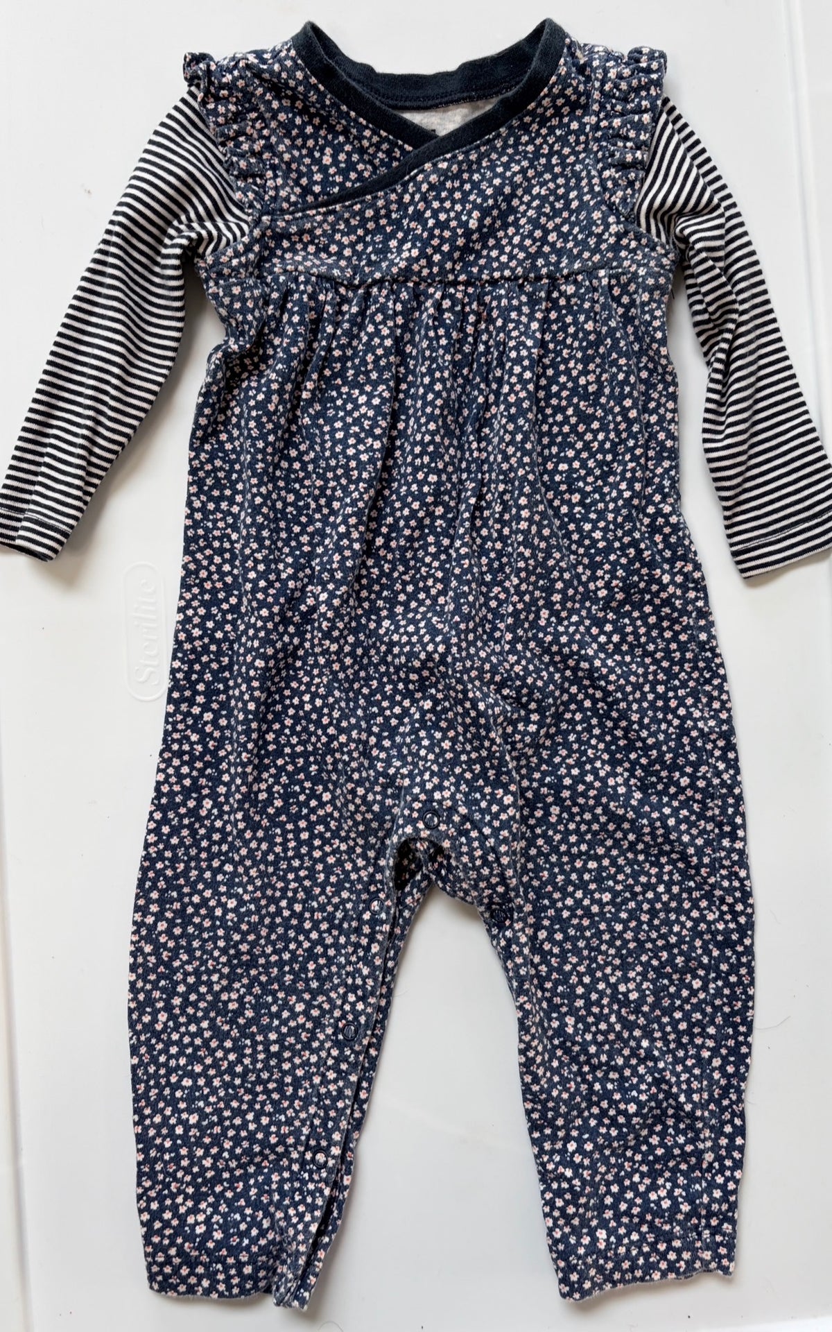 #35 girls 9 months Tea bodysuit