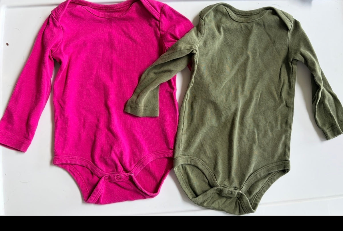 #35 girls 9-12 months primary onsies