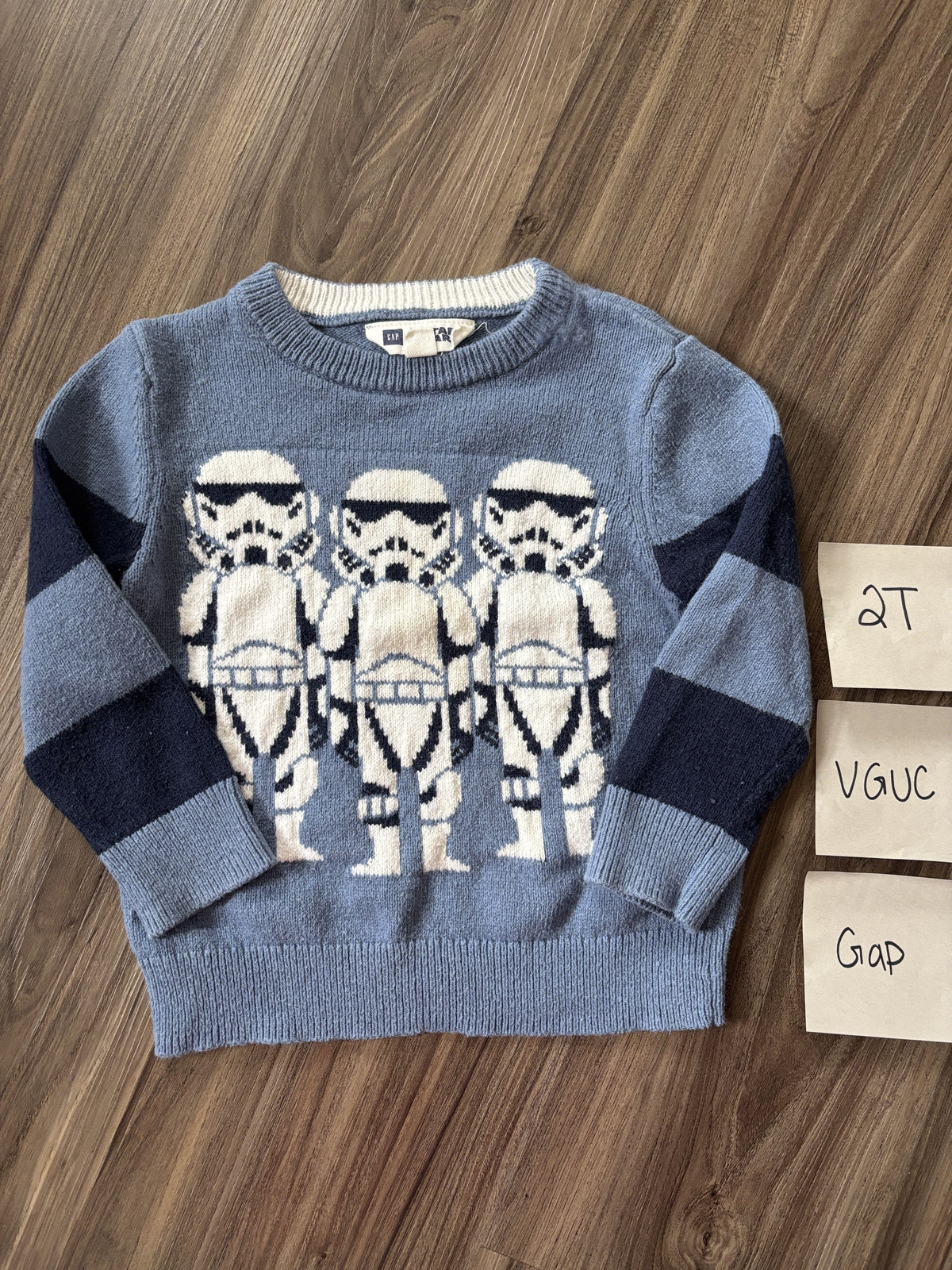 #138 - 2T VGUC Gap Stormtroopers Sweater