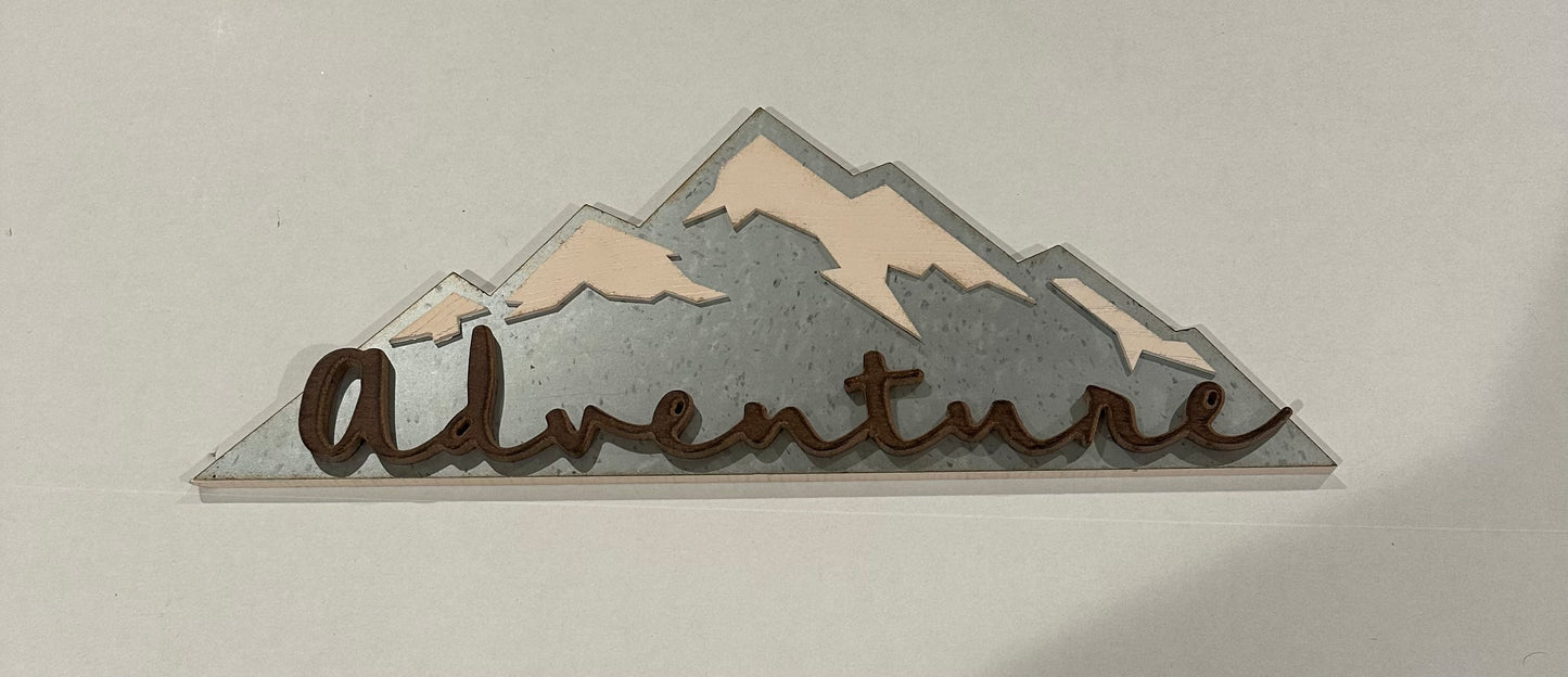 #160 Adventure mountain wall hanging