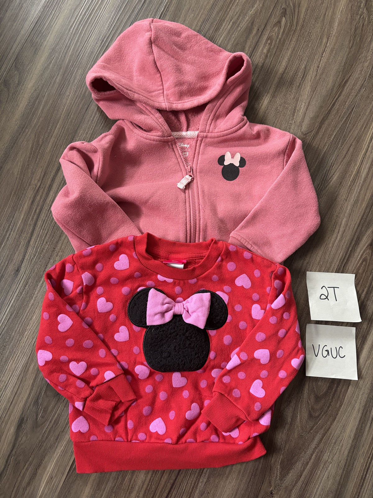#138 - 2T VGUC (2) Minnie Mouse Sweatshirts