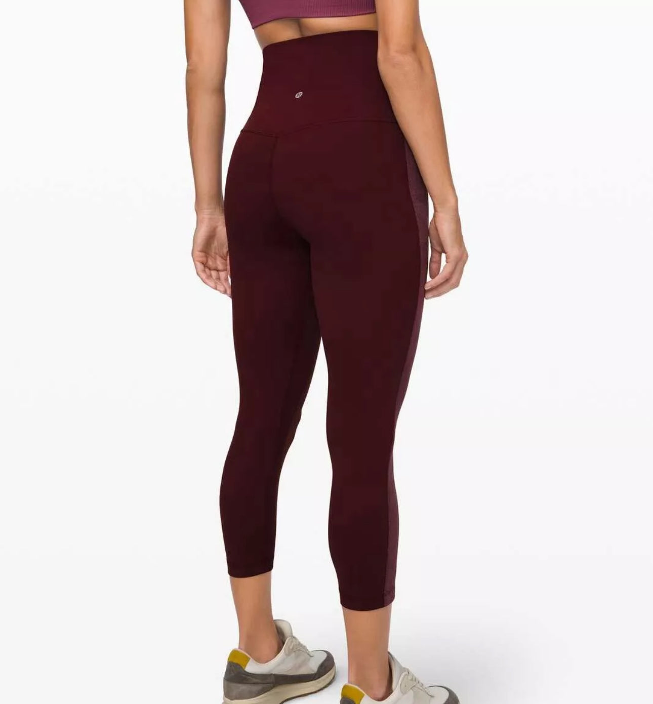 #111 Lululemon Align Super Hi-Rise Crop 23” Velvet Special Edition Size 6 Garnet