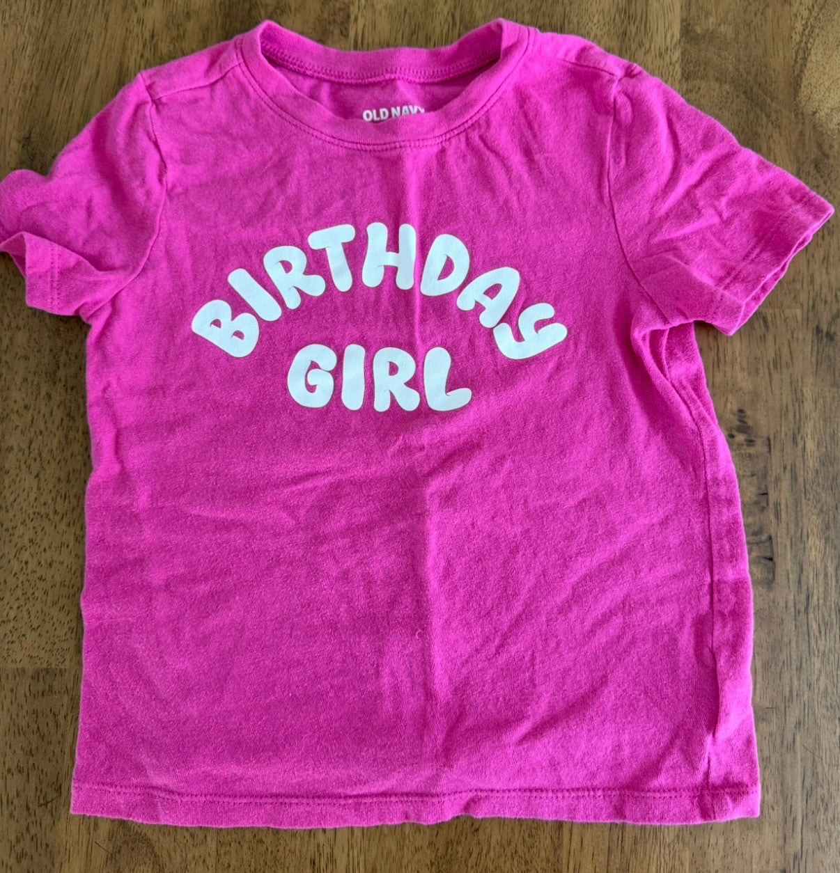 *reduced* #117, Girls 5T, Hot Pink ‘Birthday Girl’ shirt, VGUC