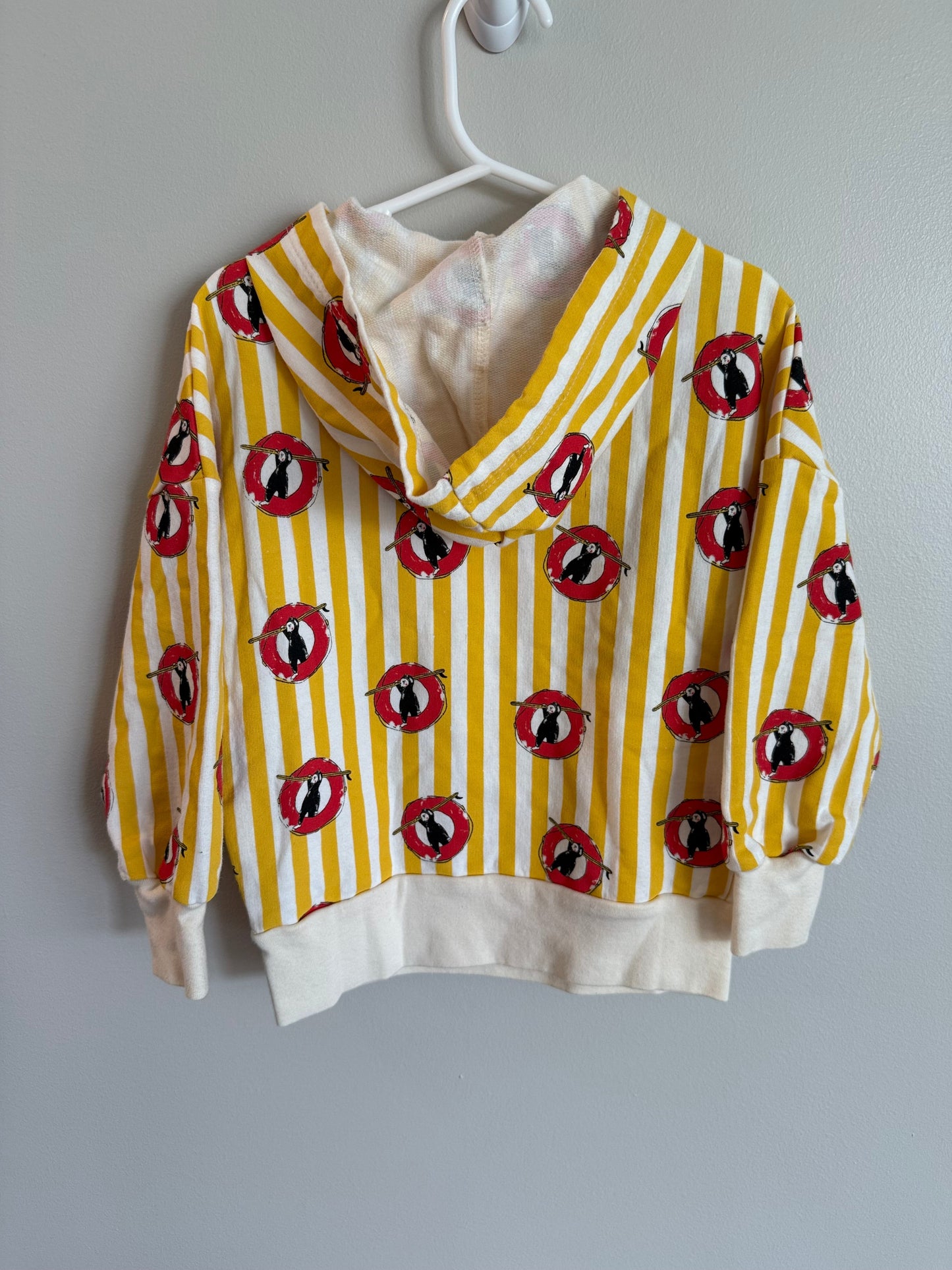 #173-*reduced*NWT Fresh Dinosaurs striped hoodie size 2