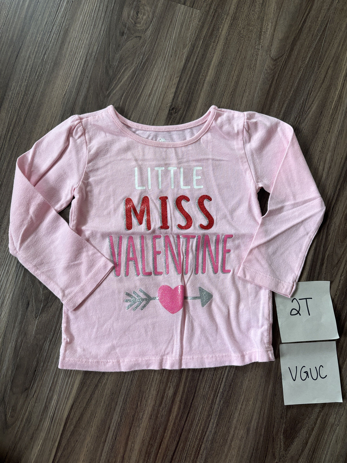 #138 - 2T VGUC Little Miss Valentine LS Tshirt